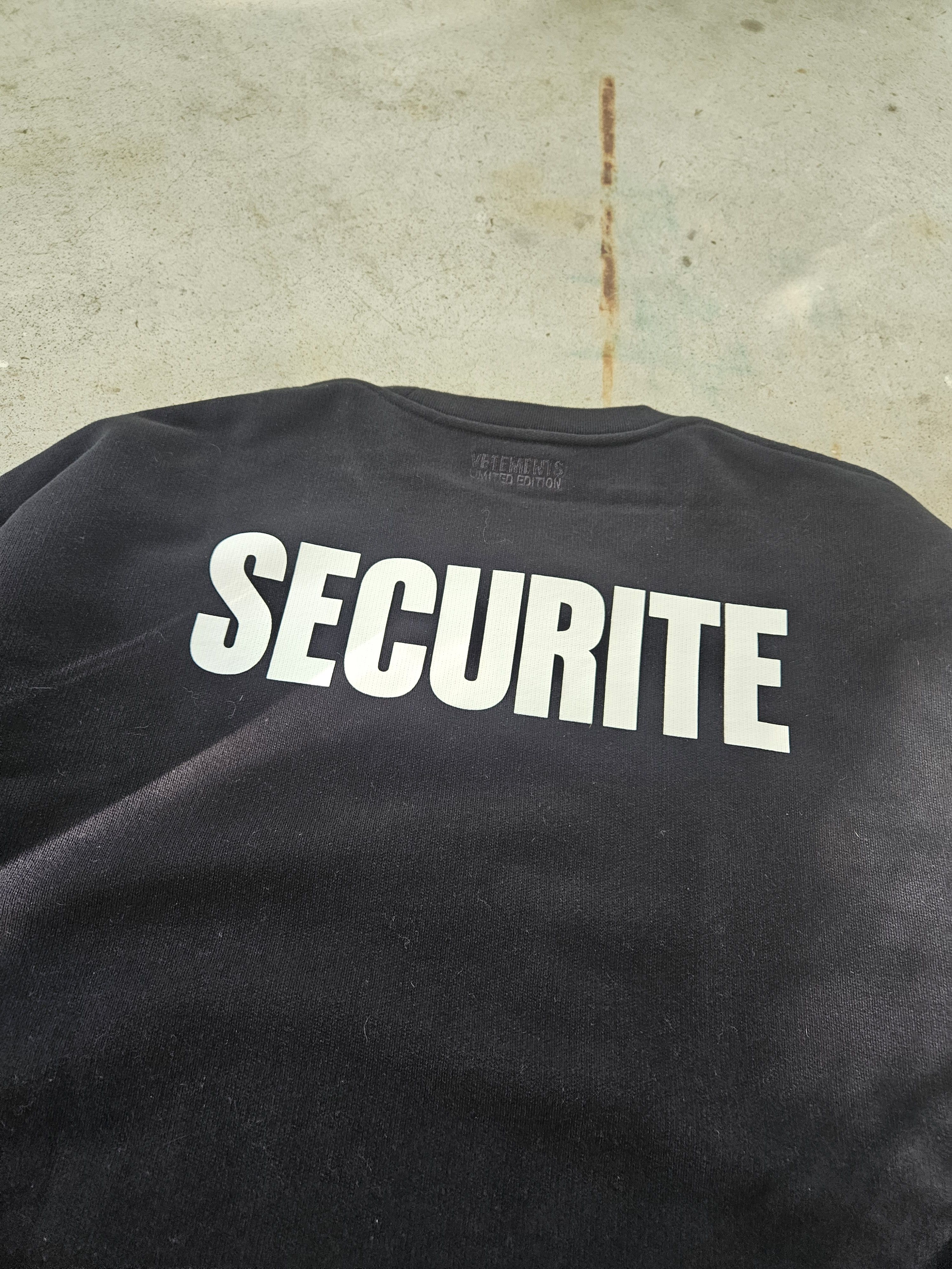 Vetements Double Polizei Securite Split Green Black Crewneck Sweater Size US XL / EU 56 / 4 - 7 Thumbnail
