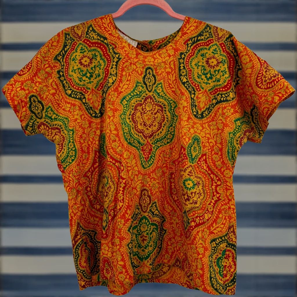 Escada VINTAGE Escada Boho Two-Piece Set Cotton Medallion Paisley 80s 42/38 EU 42 US 12 Mens Womens Girls Boys no Size US 7 / IT 37 - 1 Thumbnail