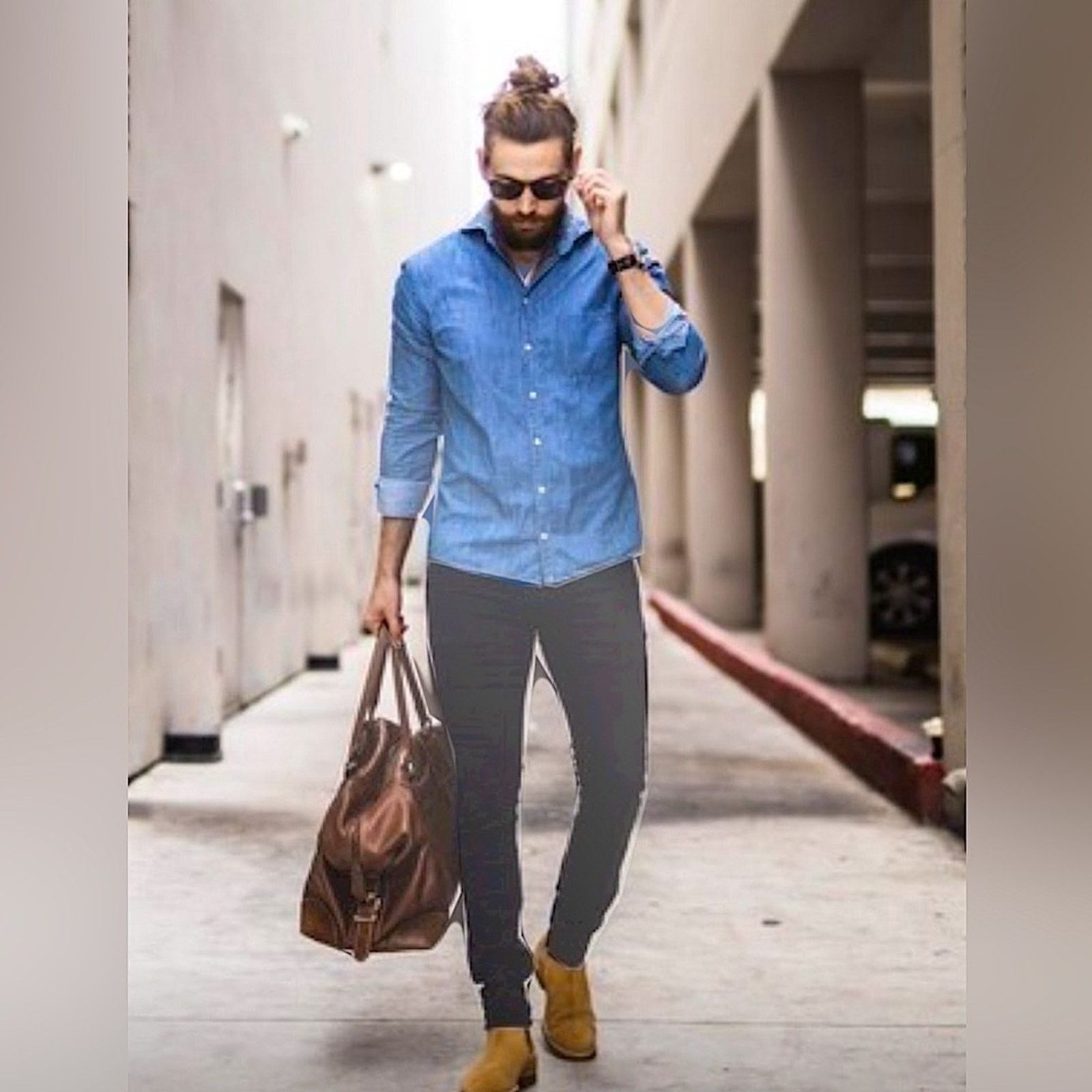 J.Crew J Crew Albiate 1830 Ludlow Slim Shirt Italian Chambray SML Size US S / EU 44-46 / 1 - 2 Thumbnail