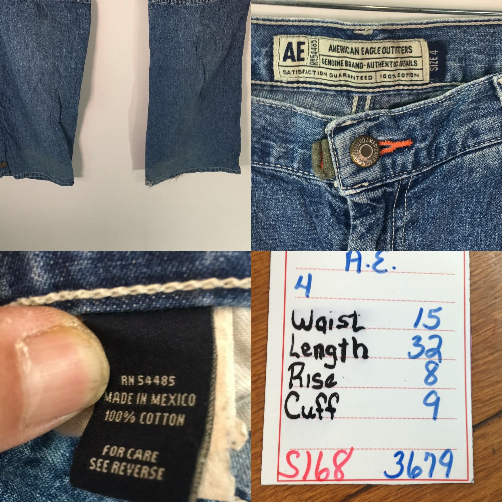 American Eagle Outfitters American Eagle Outfitters Womens Boot Cut Jeans Low Rise Regular Fit Blue Size 4 Size 27" / US 4 / IT 40 - 8 Thumbnail