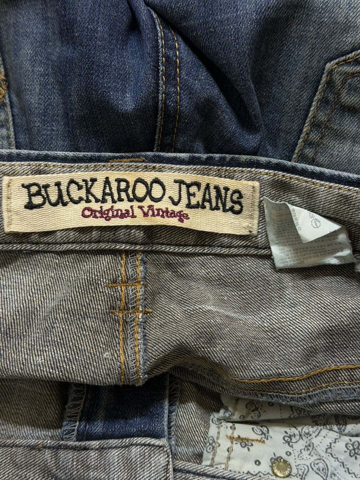 Japanese Brand Vintage Y2K Japanese Brand Blue Faded Wash Bleached Wide Leg Size US 35 - 6 Thumbnail