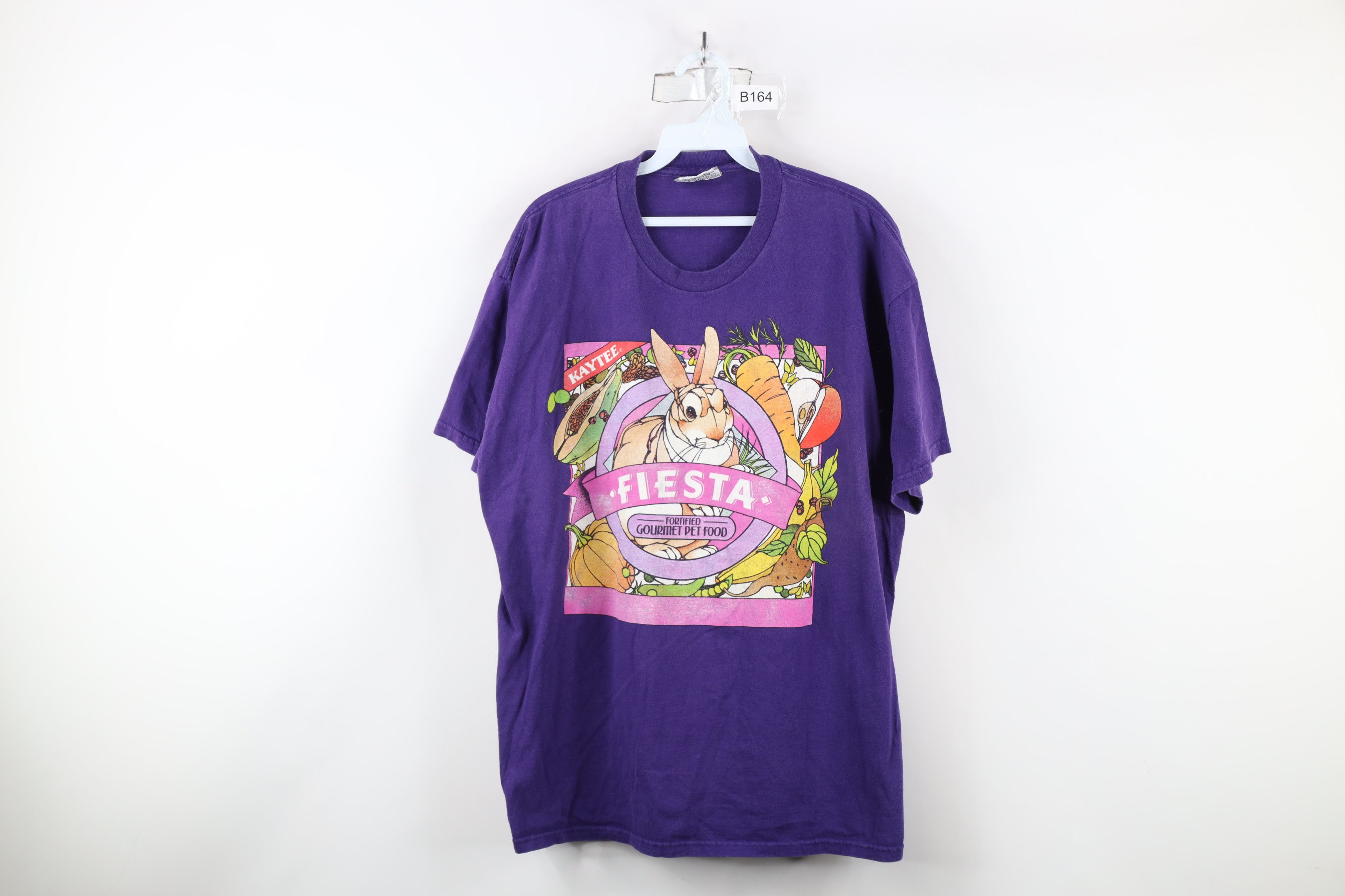 Vintage Vintage 90s Spell Kaytee Fiesta Pet Food T-Shirt Purple USA Size XL / US 12-14 / IT 48-50 - 1 Thumbnail