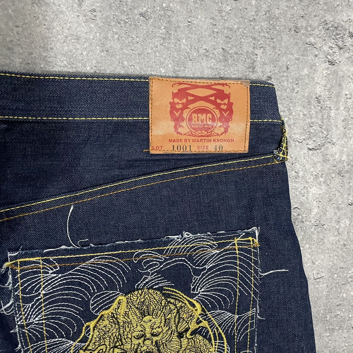 Evisu × Japanese Brand × RMC Jeans Red Monkey Company Jeans Baggy Fit Pocket Logo Size US 40 / EU 56 - 3 Thumbnail