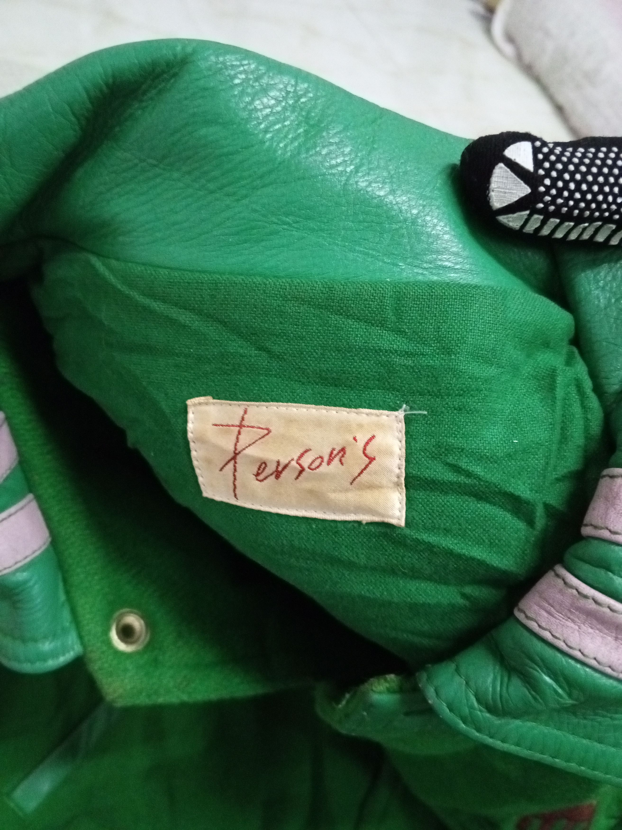 PERSON'S PERSONS Vintage Leather Sleeve Flag Spell Out Vrsity Jacket Size US XL / EU 56 / 4 - 18 Thumbnail