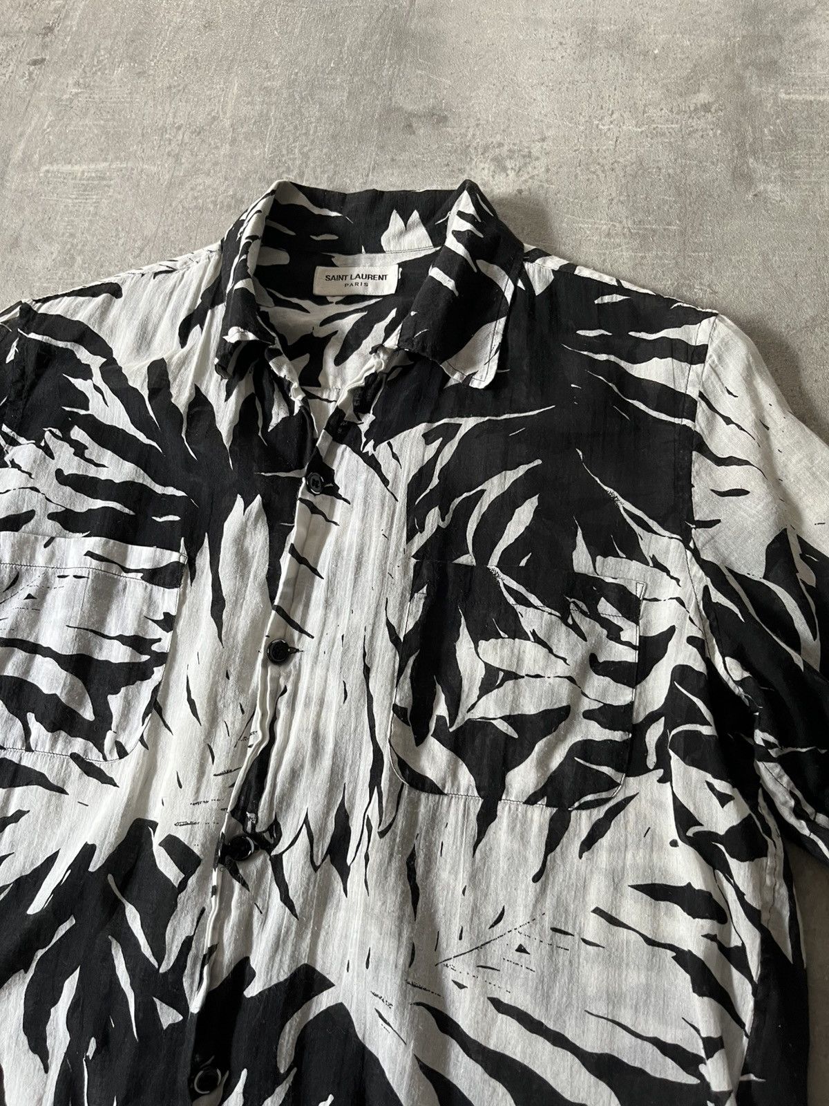 Saint Laurent Paris Saint Laurent hawaiian coconut tree short sleeve S/S 16 Size US M / EU 48-50 / 2 - 6 Thumbnail