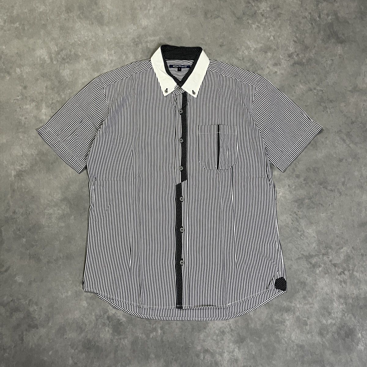 semanticdesign Semantic Design Japan Short Sleeve Stripe Shirt Size US L / EU 52-54 / 3 - 1 Thumbnail
