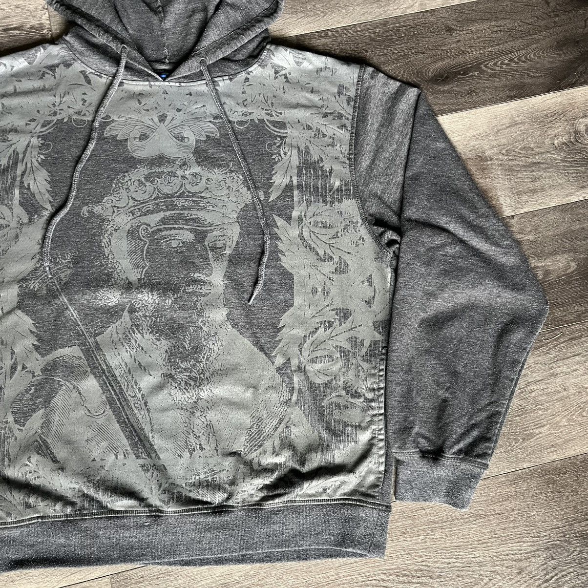 Vintage Vintage 2000s Royal Blue King Graphic Print Pullover Hoodie Size US XL / EU 56 / 4 - 4 Thumbnail