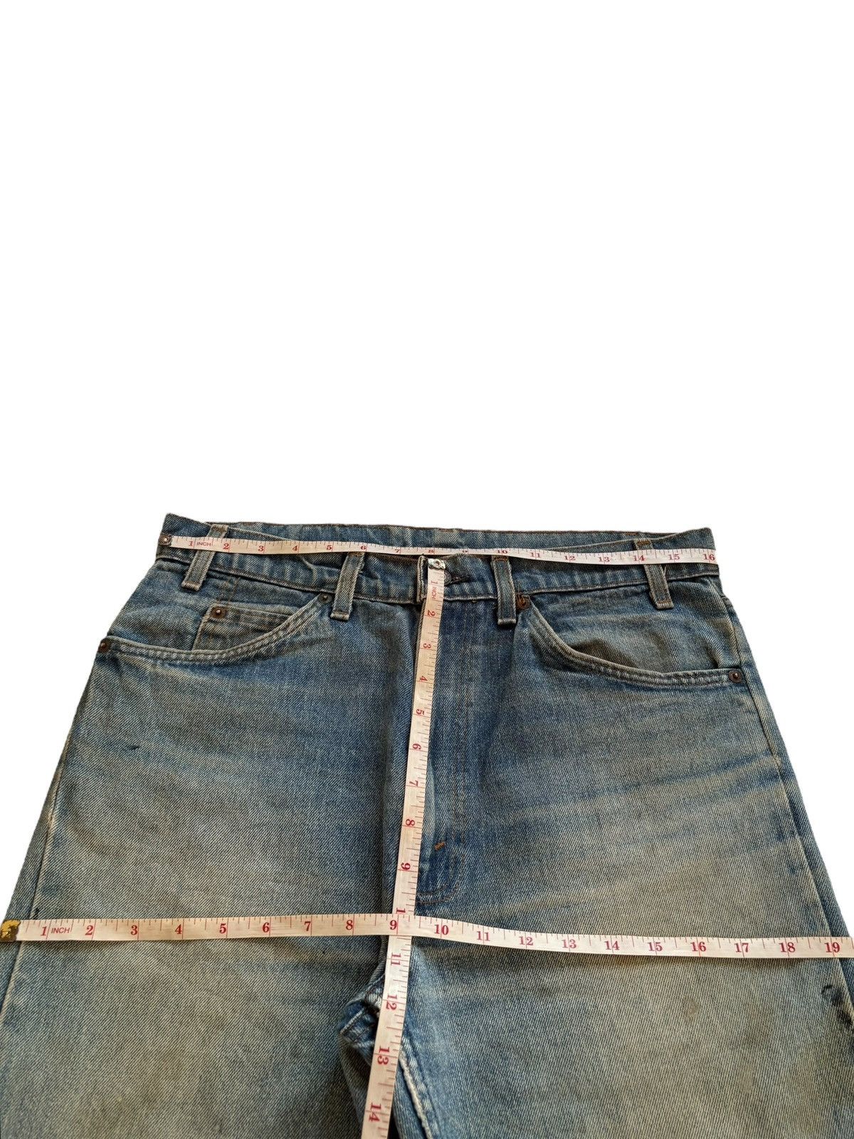 Levi's Vintage 70s Levis 607 Orange Tab Mud Wash Loose Short Jeans Size US 34 / EU 50 - 15 Thumbnail