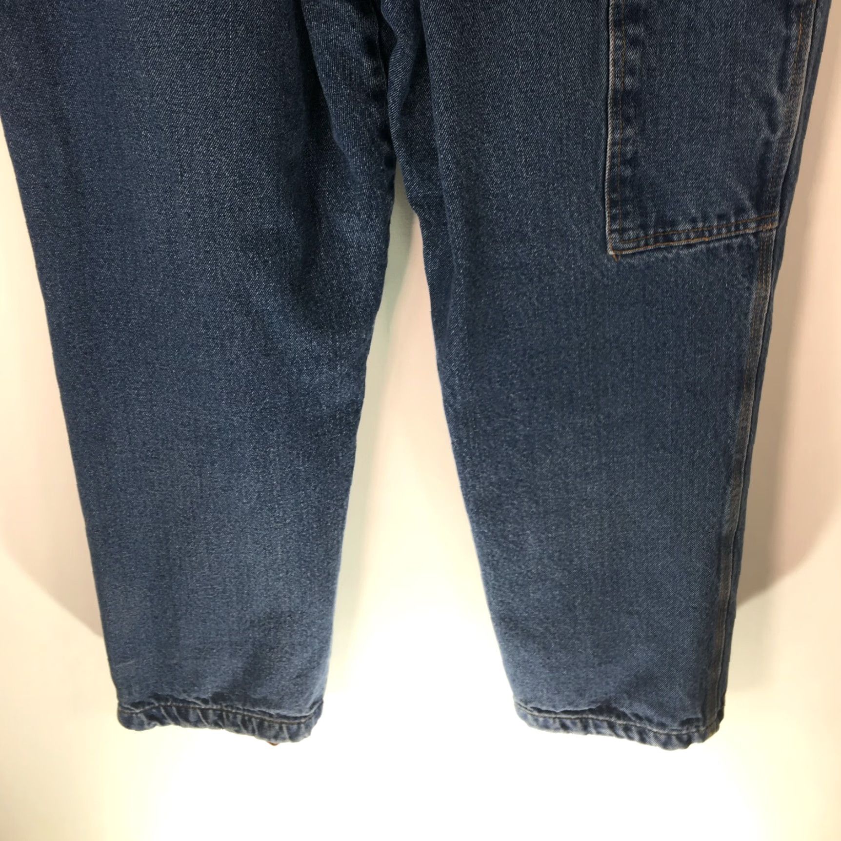 Vintage Boston Traders Mens Jeans Cargo Pocket Denim Lined Bootcut Regular Work Pants 34x30 Blue Pattern Solid 90s Theme Work Size US 34 / EU 50 - 5 Thumbnail