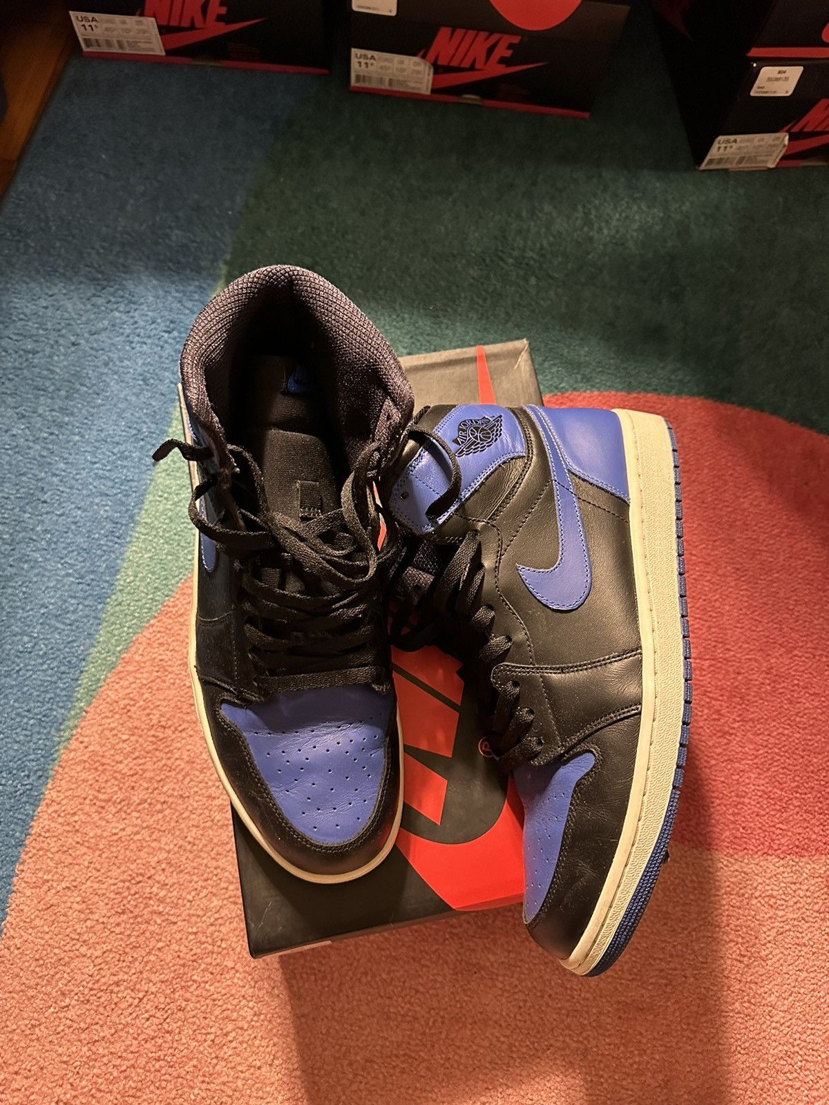 image of Air Jordan 1 Retro “Royal” 2013 Shoes in Blue, Men's (Size 12)