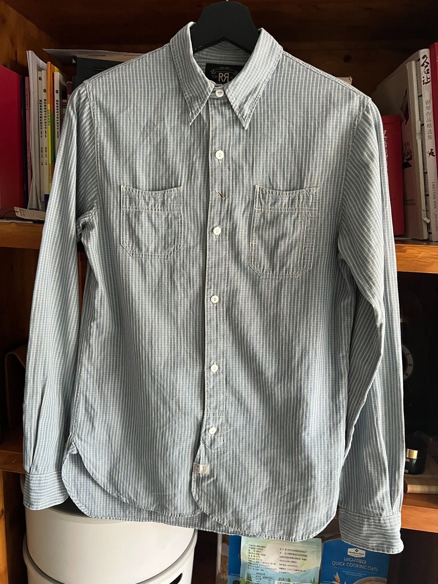 RRL Ralph Lauren RRL Double RL Vintage Pinstripe Work Shirt Size US XS / EU 42 / 0 - 3 Thumbnail