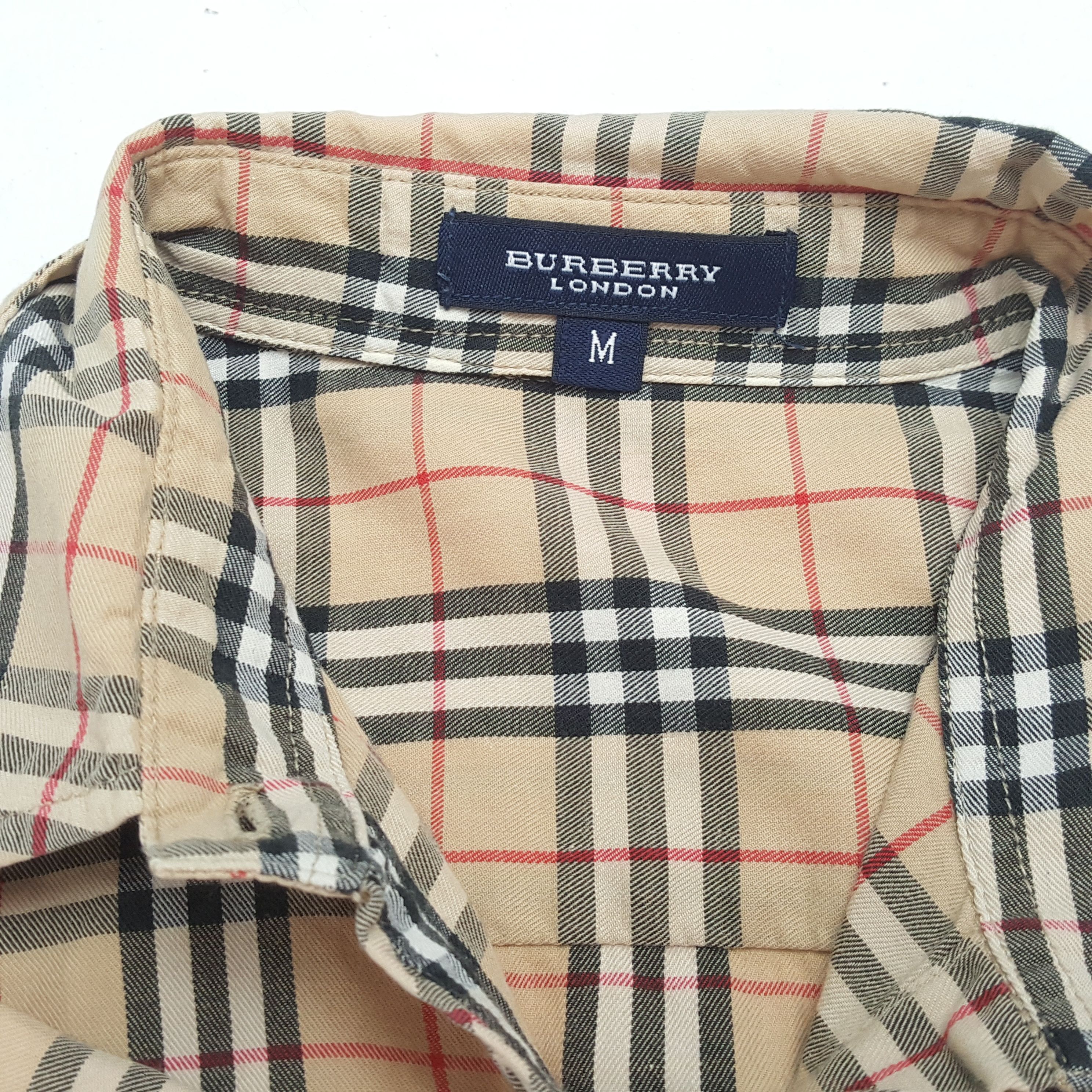 Burberry × Vintage Vintage BURBERRY LONDON Nova Check Design Shirts Size M / US 6-8 / IT 42-44 - 7 Thumbnail