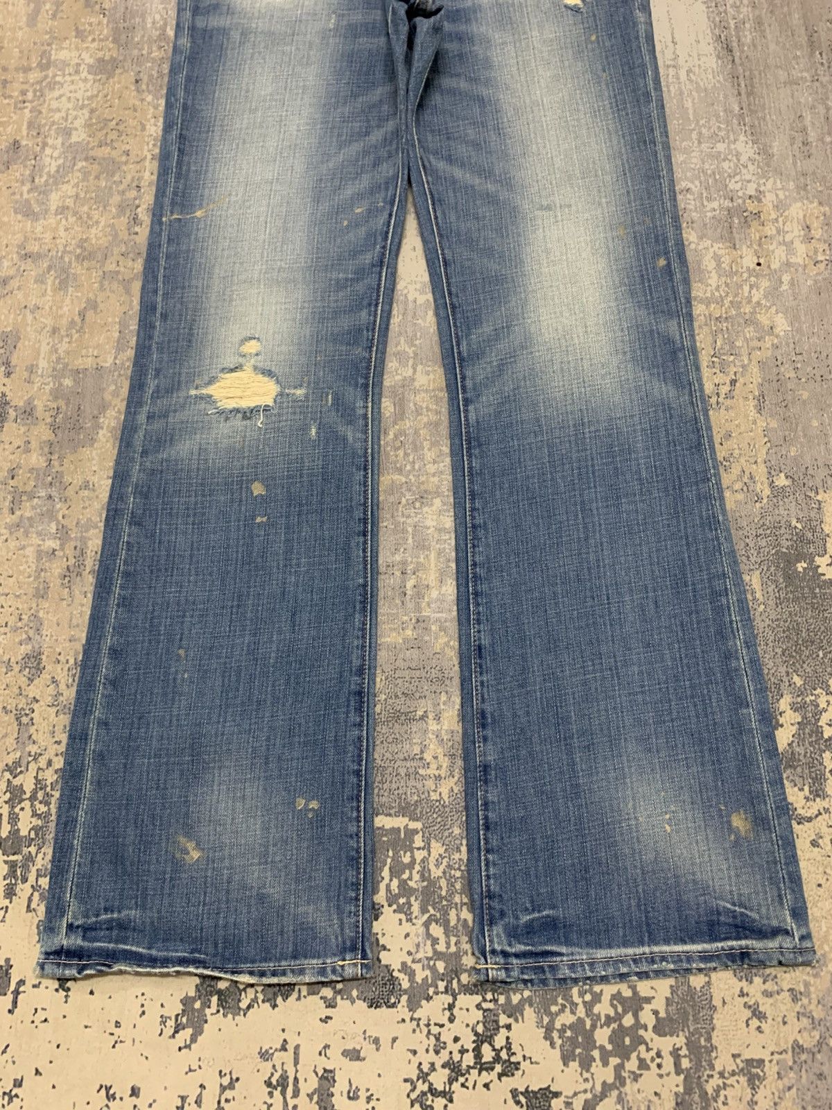 Abercrombie & Fitch Y2K Abercrombie Fitch Distressed Bootcut Flare Denim Jeans Size US 34 / EU 50 - 3 Thumbnail