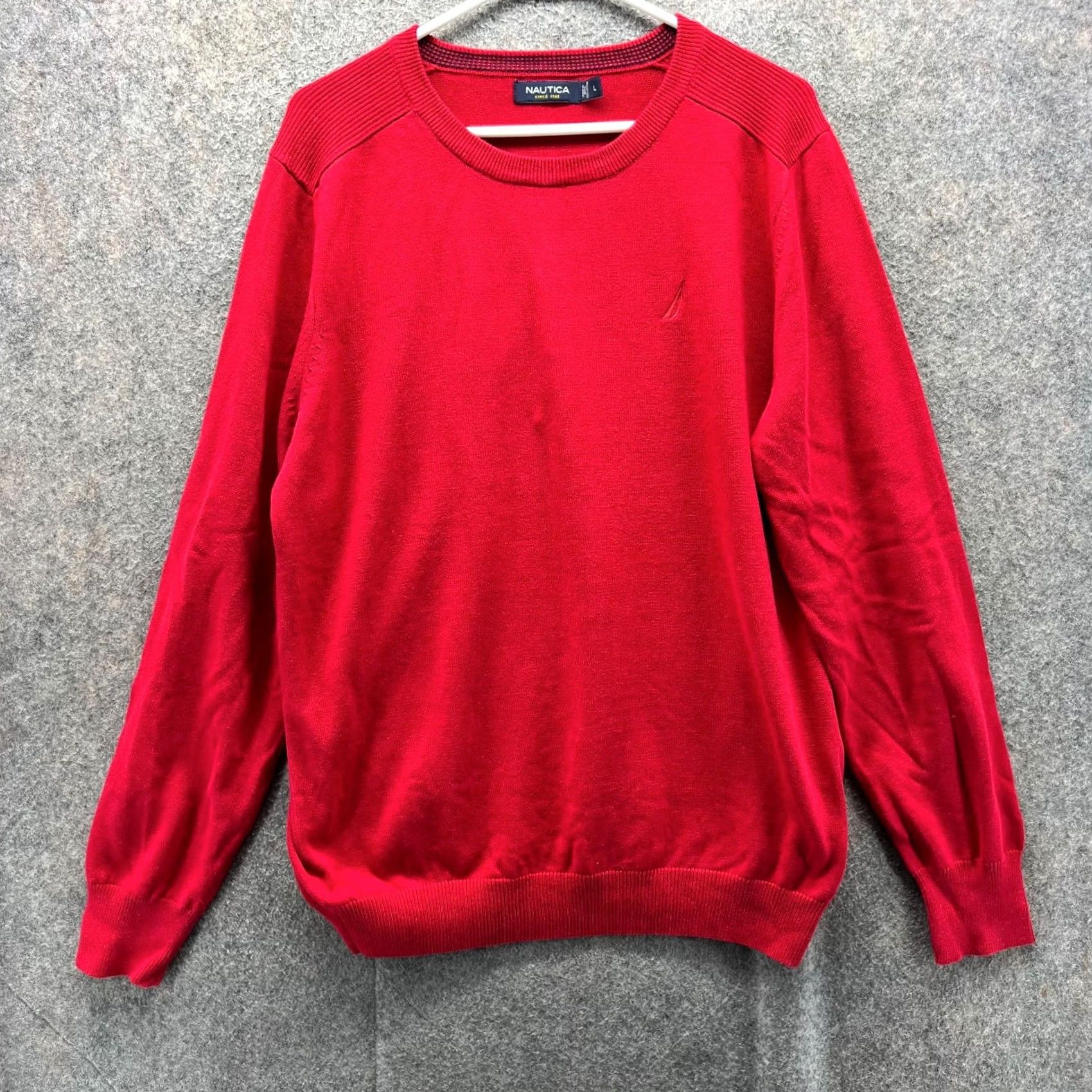 Nautica Nautica Pullover Sweatshirt Mens Large Red Fleece Crewneck Long Sleeve Cotton Logo All Seasons Vintage: No Size US L / EU 52-54 / 3 - 2 Thumbnail