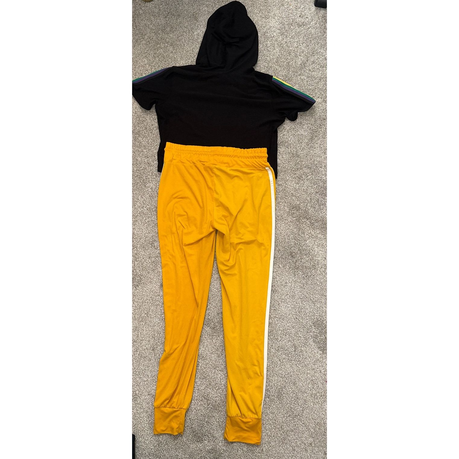 Feathers Feathers 2-Piece Rainbow Sleeve Hoodie w/Tracksuit Pants, L Size 32" / US 10 / IT 46 - 8 Thumbnail