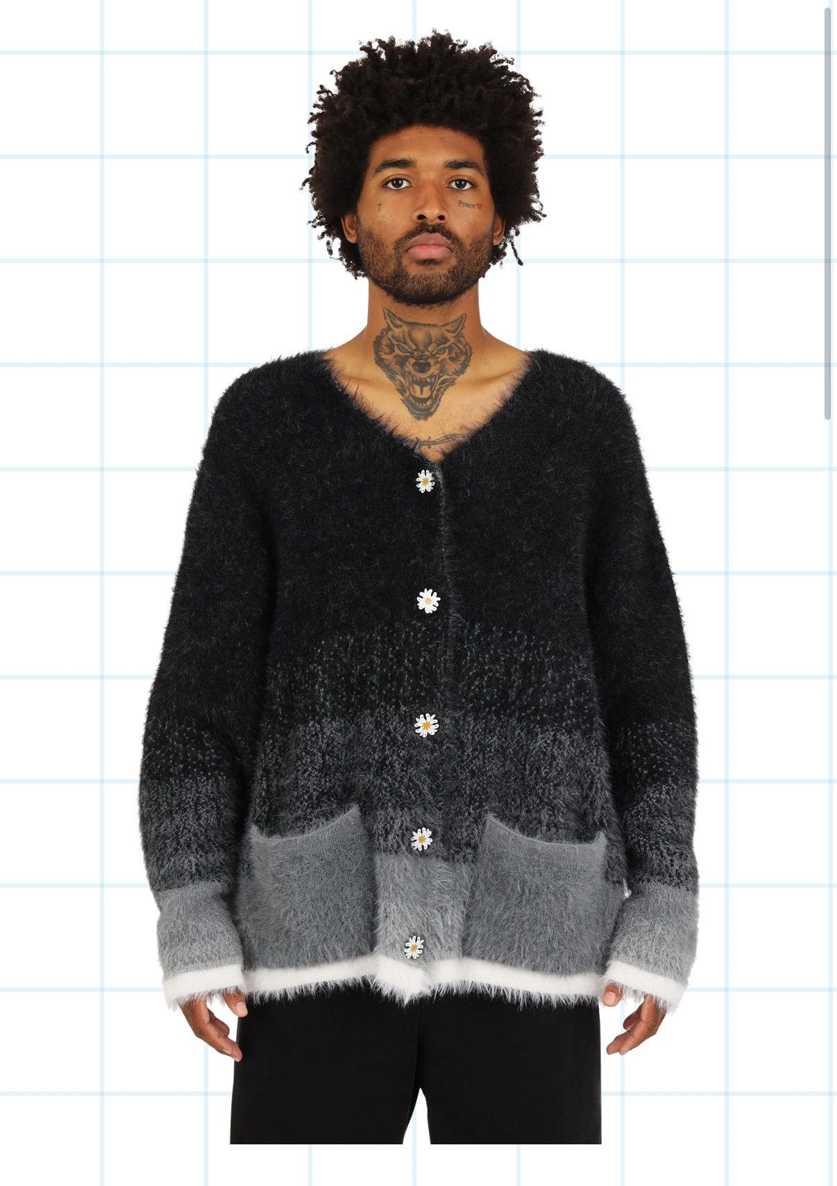 Other WNTD Apparel Mohair Cardigan Black Size US XL / EU 56 / 4 - 3 Thumbnail