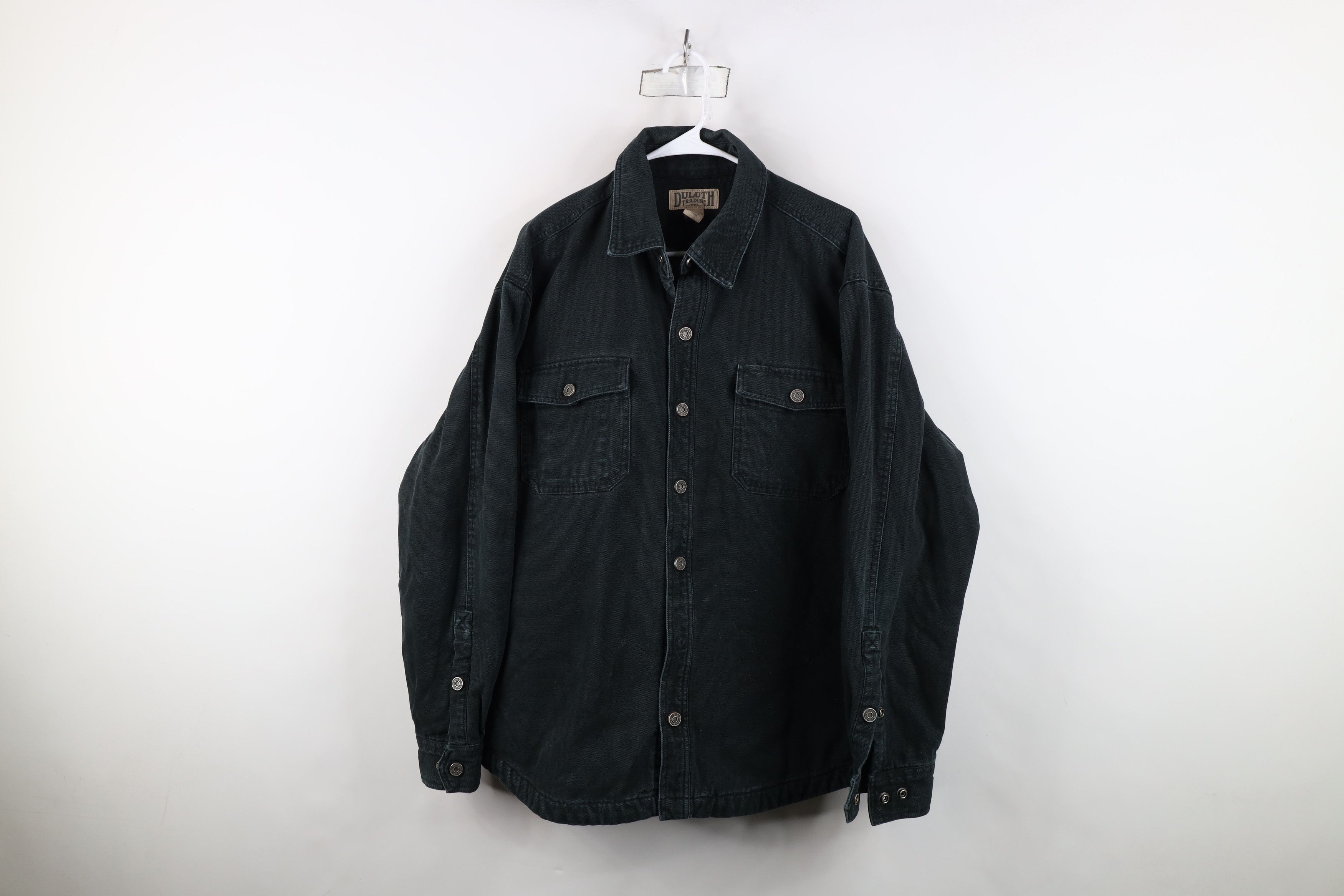 Duluth Trading Company Duluth Trading Co Fleece Lined Canvas Shirt Jacket Black Size US L / EU 52-54 / 3 - 1 Thumbnail