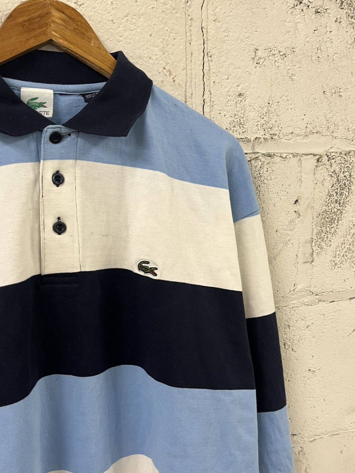 Lacoste Lacoste vintage striped rugby heavy cotton preppy Size US XL / EU 56 / 4 - 5 Thumbnail