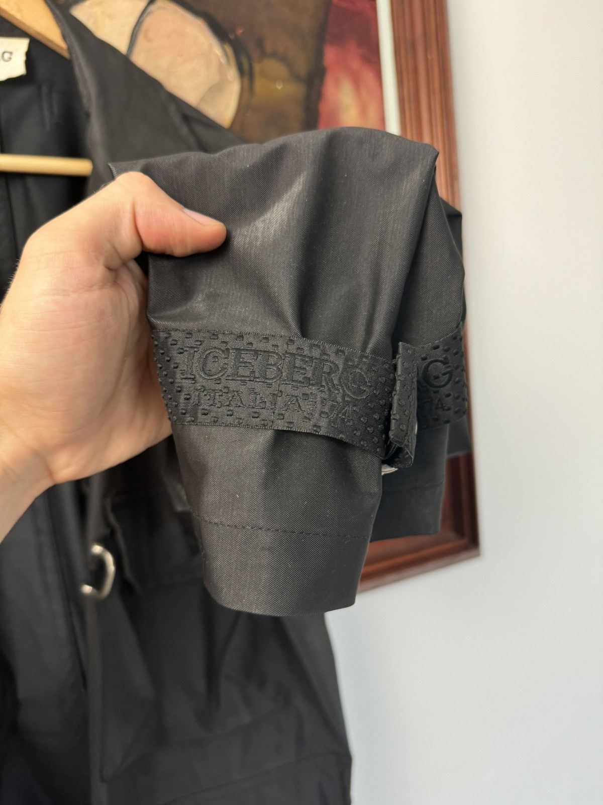 Iceberg Vintage 90s ICEBERG Techwear Waxed Cargo Jacket Tactical Size US M / EU 48-50 / 2 - 6 Thumbnail