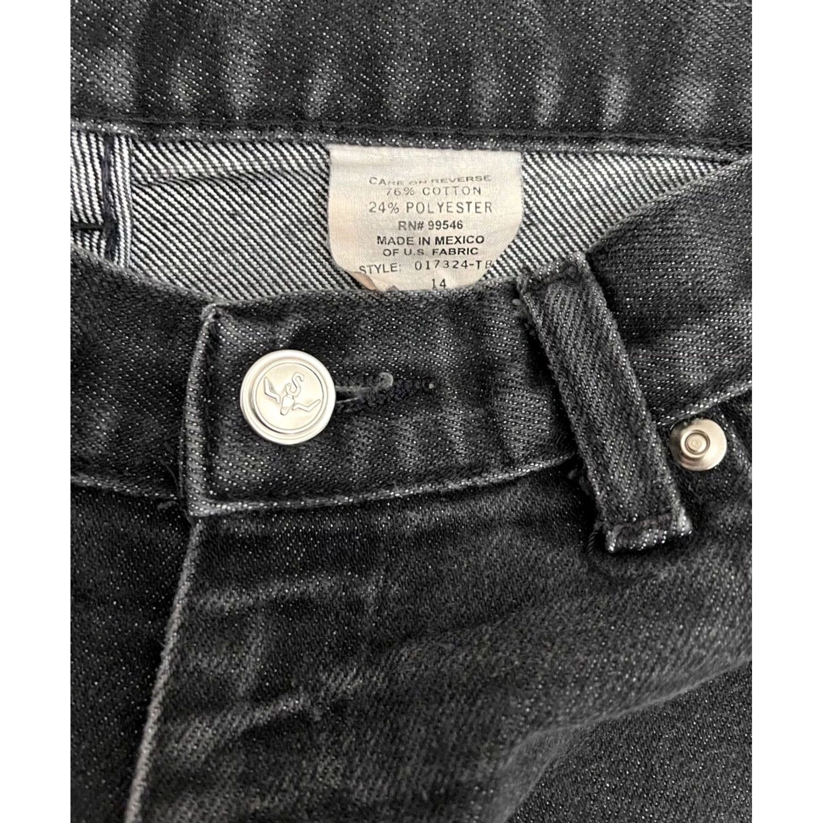 Vintage VTG Sheplers Jeans Women’s 14 Black High Waist Bareback Western Rodeo 30x29 Denim Cotton Blend 90s Cowboy Western Husky? Size 36" / US 14 / IT 50 - 4 Thumbnail