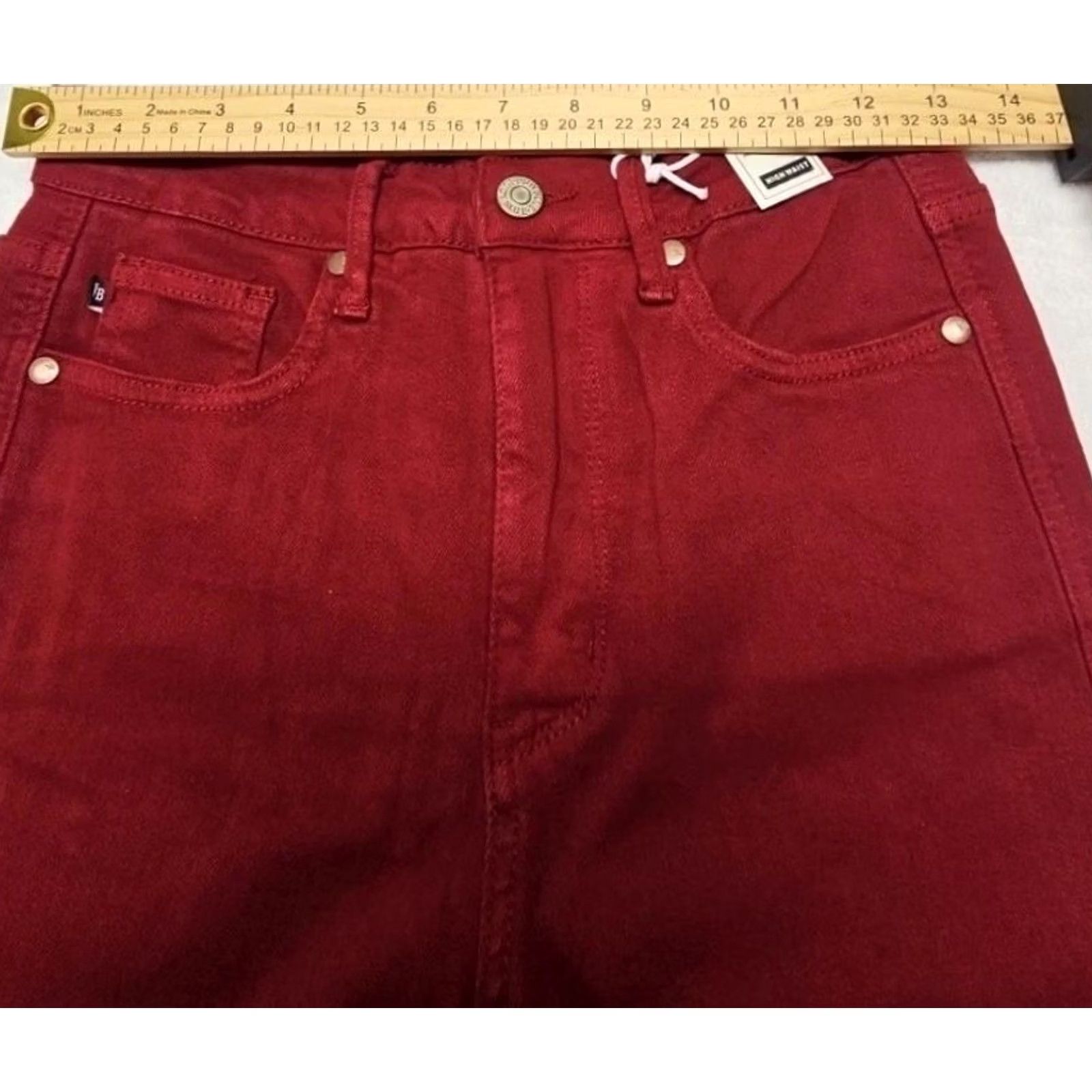 Vintage Judy Blue Jeans Women’s 5/27 Scarlett High Rise Denim Tapered Regular Stretch NWT Red Denim USA 28in Inseam Jeans Women Size 26" / US 2 / IT 38 - 5 Thumbnail