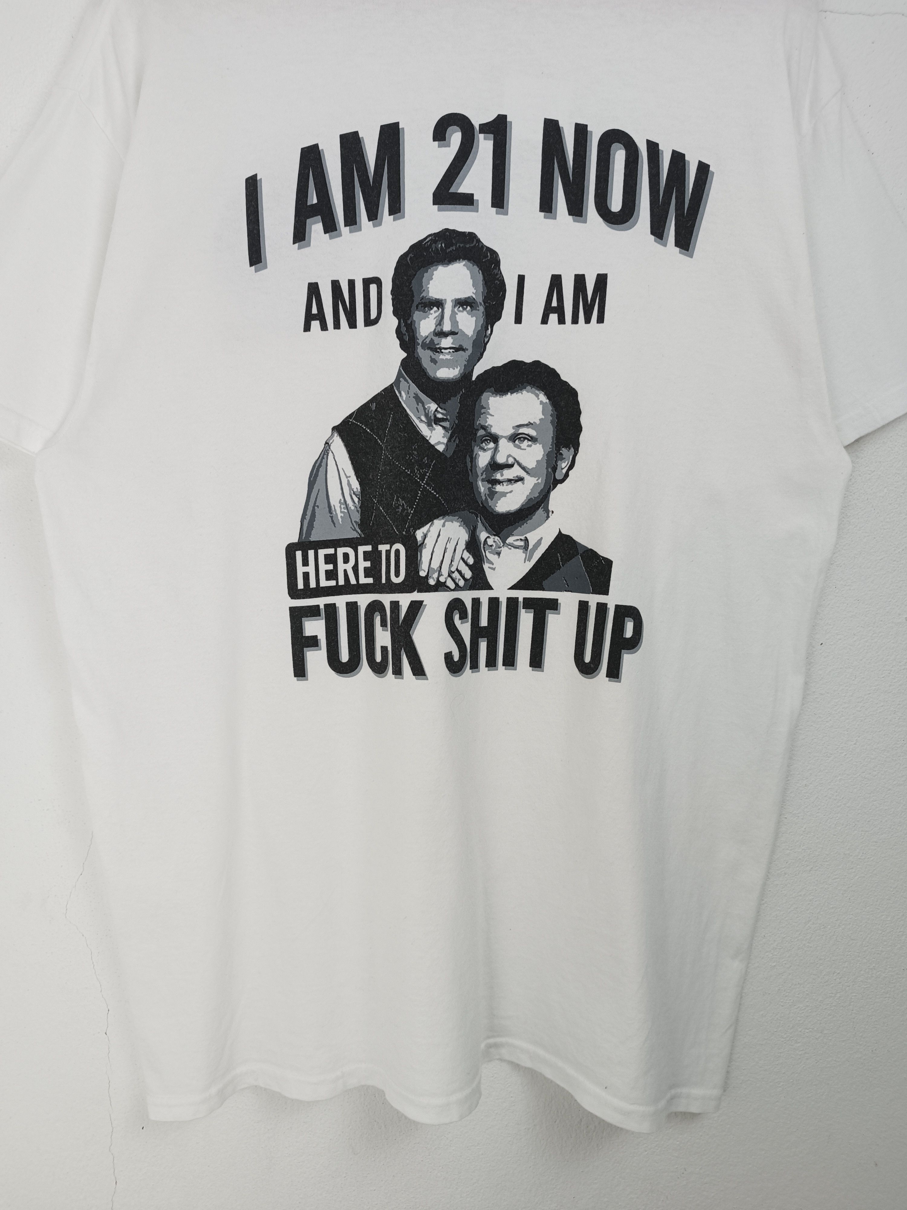 Vintage VINTAGE HERE TO FUCK SHIT UP STEP BROTHERS comedy funny TEE Size US L / EU 52-54 / 3 - 12 Thumbnail