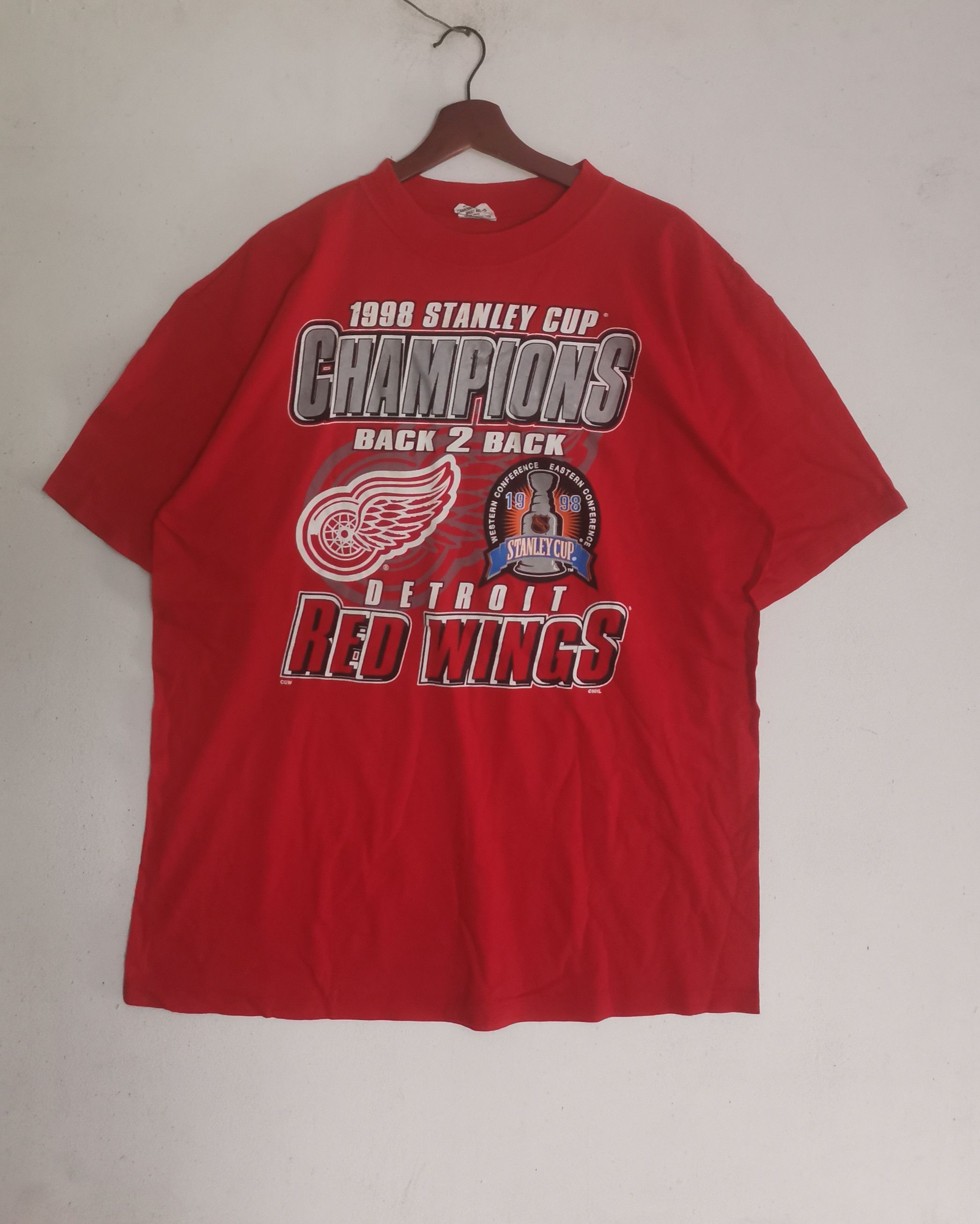 NHL × Vintage Rare vintage Detroit Red Wings ice hockey t-shirt Size US XL / EU 56 / 4 - 1 Thumbnail