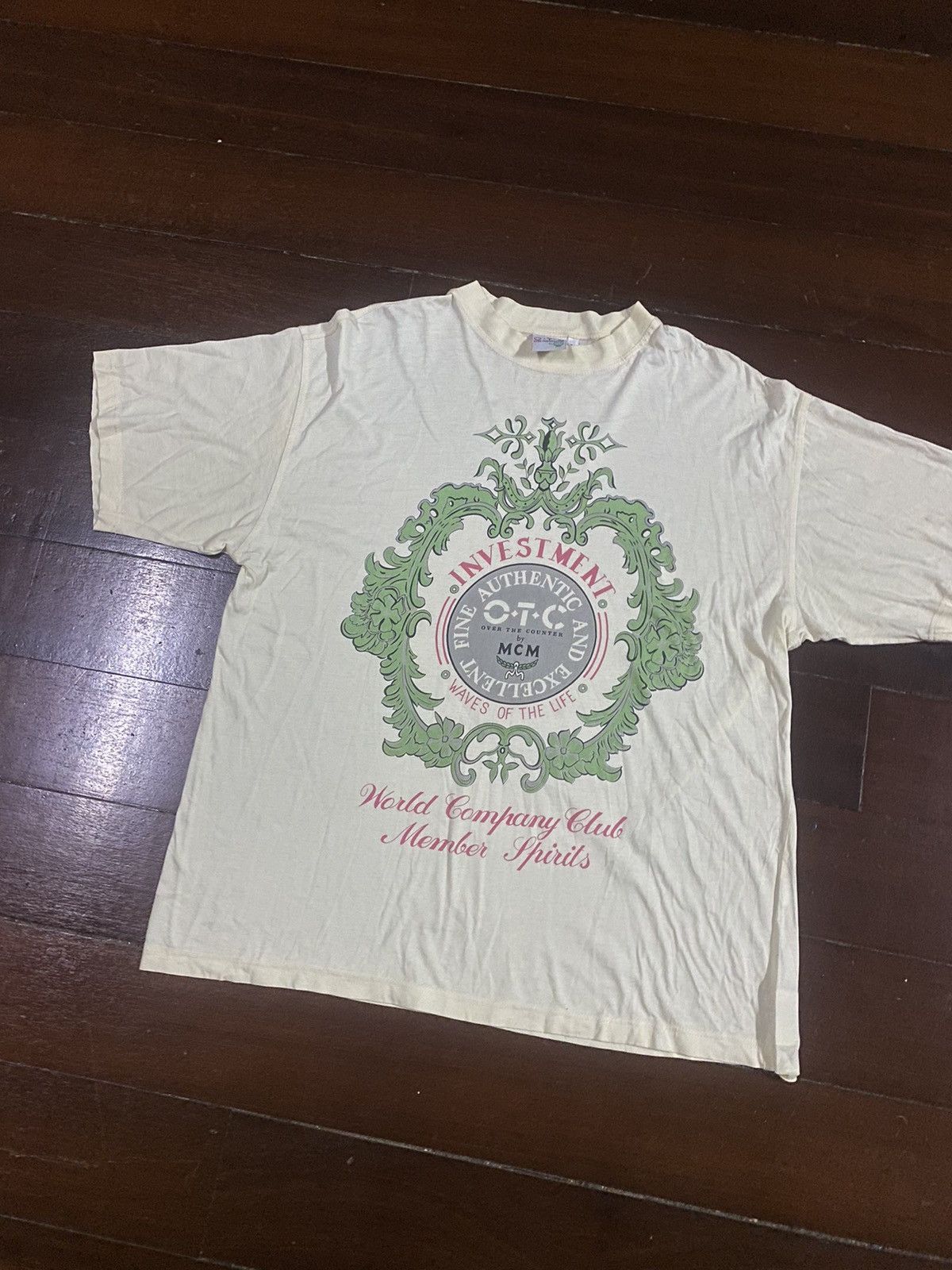 MCM × Vintage Vintage MCM OTC investment waves of life OVER PRINT TSHIRT Size US L / EU 52-54 / 3 - 5 Thumbnail