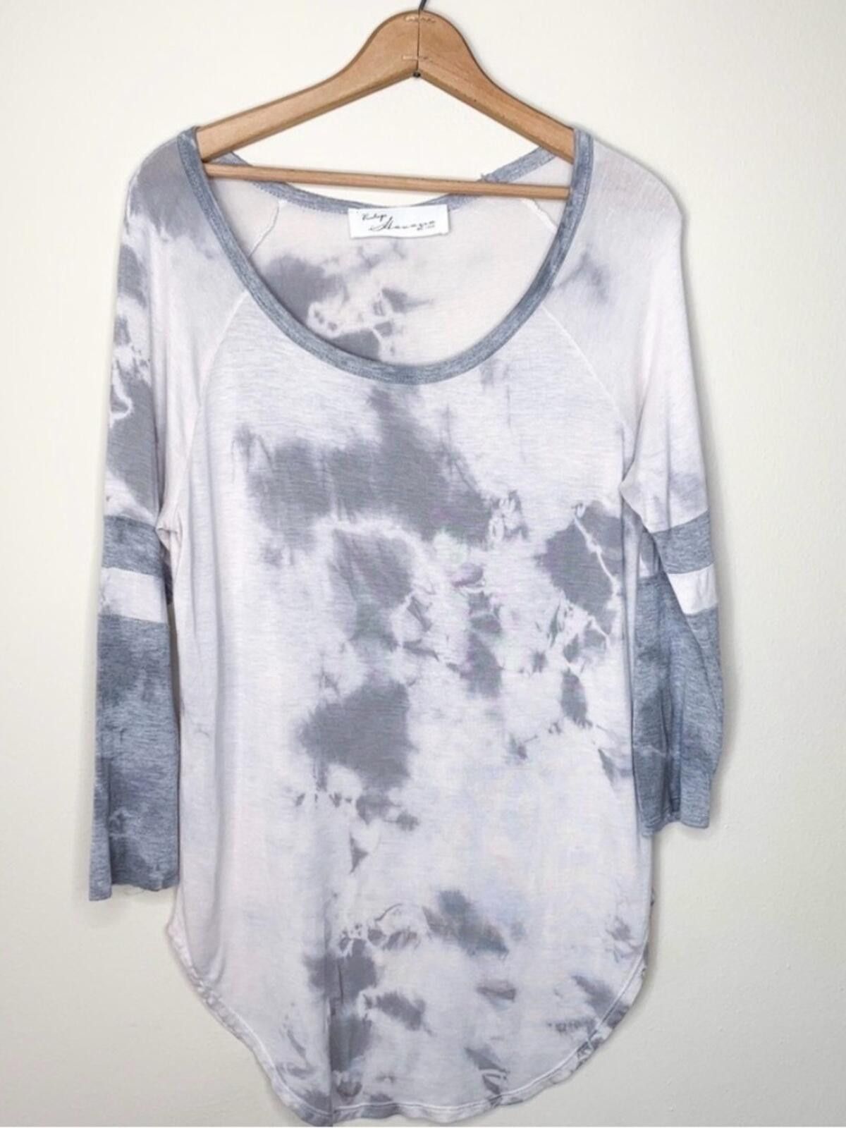 Other Vintage Havana Tie Dye Baseball Tee, gray & white Size M / US 6-8 / IT 42-44 - 1 Thumbnail