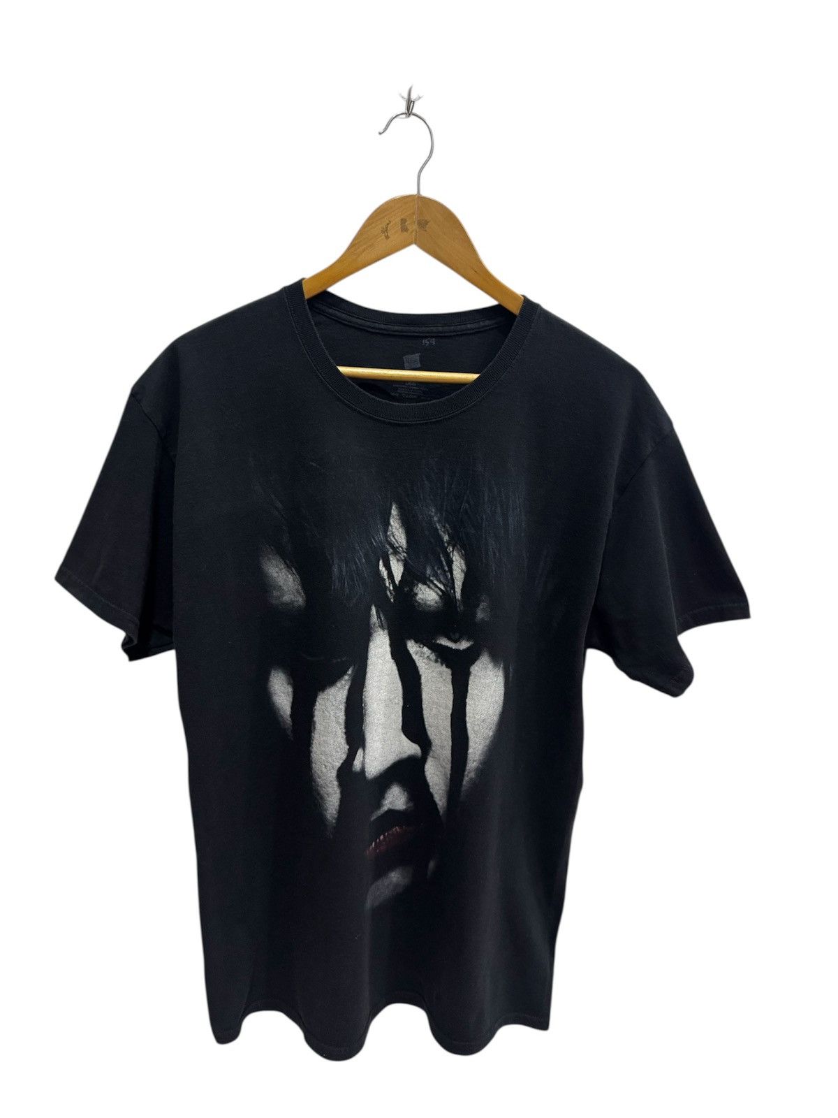 Band Tees × Marilyn Manson × Vintage Vintage Y2K Marilyn Manson Men’s Striped Face 2012 Tour Size US L / EU 52-54 / 3 - 1 Thumbnail