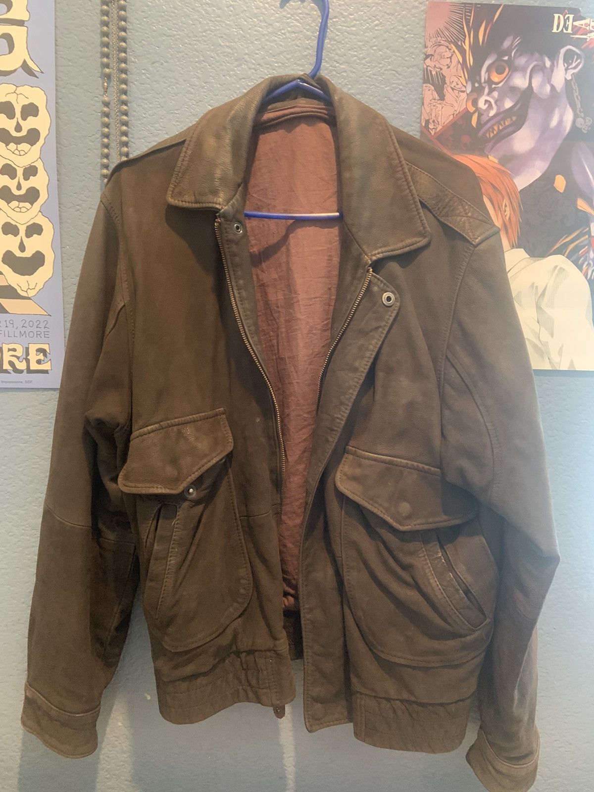 Other × Vintage Vintage Brown Leather Jacket Size US M / EU 48-50 / 2 - 1 Thumbnail