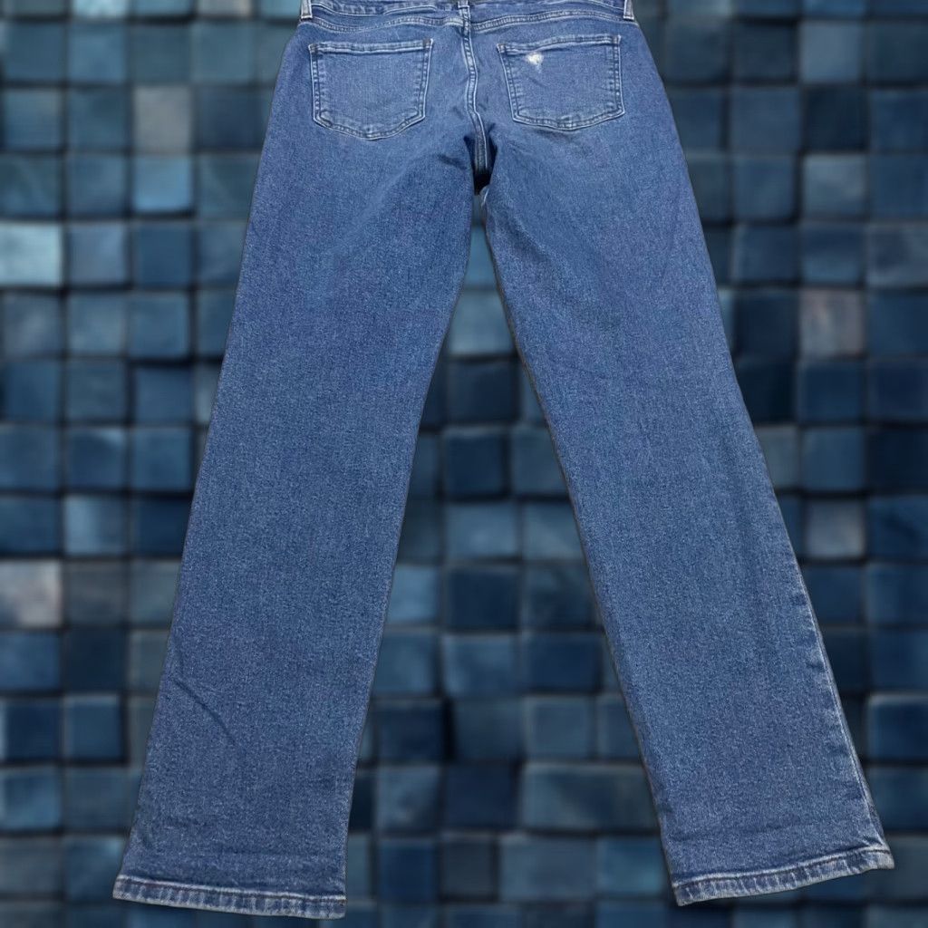 Vintage Kut From The Kloth Womens 10 Jeans Chrissie Slim Straight Distressed Blue 5-Pocket Size 32" / US 10 / IT 46 - 1 Thumbnail