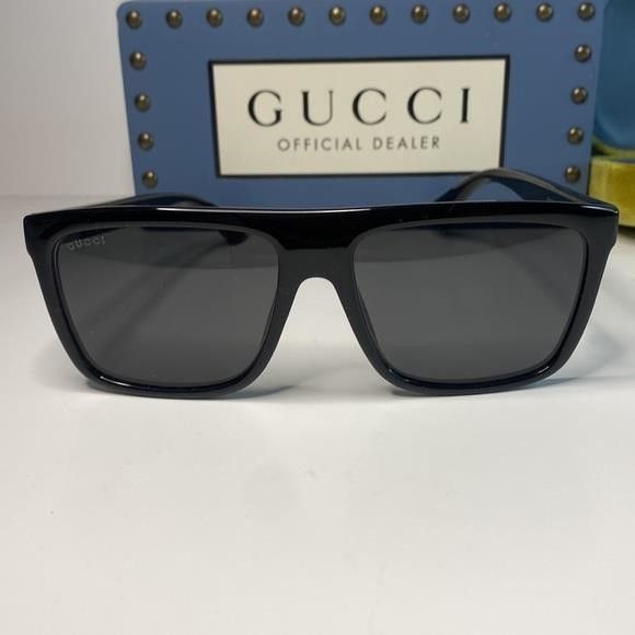 Gucci 💯 - Authentic- New-GUCCI Grey /Black Browline Men's Sunglas Size ONE SIZE - 10 Thumbnail