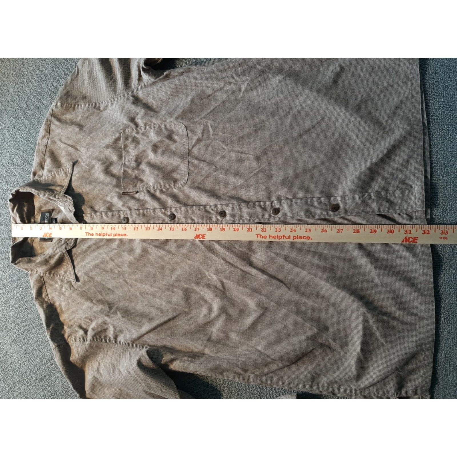 Weatherproof Weatherproof Shirt Mens Long Sleeve Large Brown Tan Pocket Collar Size US L / EU 52-54 / 3 - 3 Thumbnail