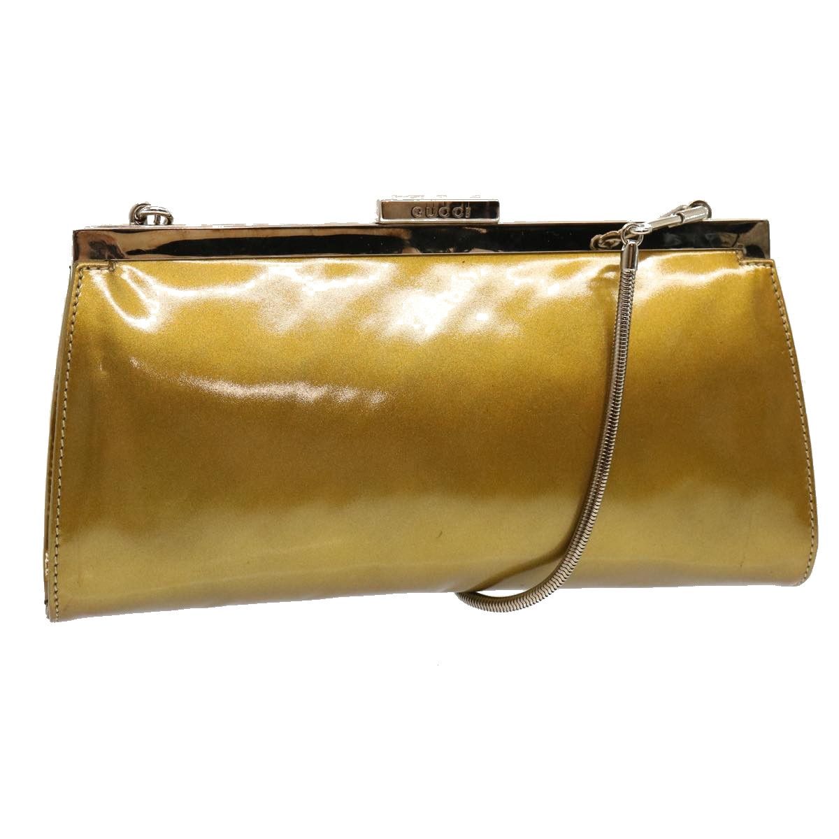 Gucci Gold Patent Leather Shoulder Bag (Pre-Owned) Size ONE SIZE - 1 Thumbnail