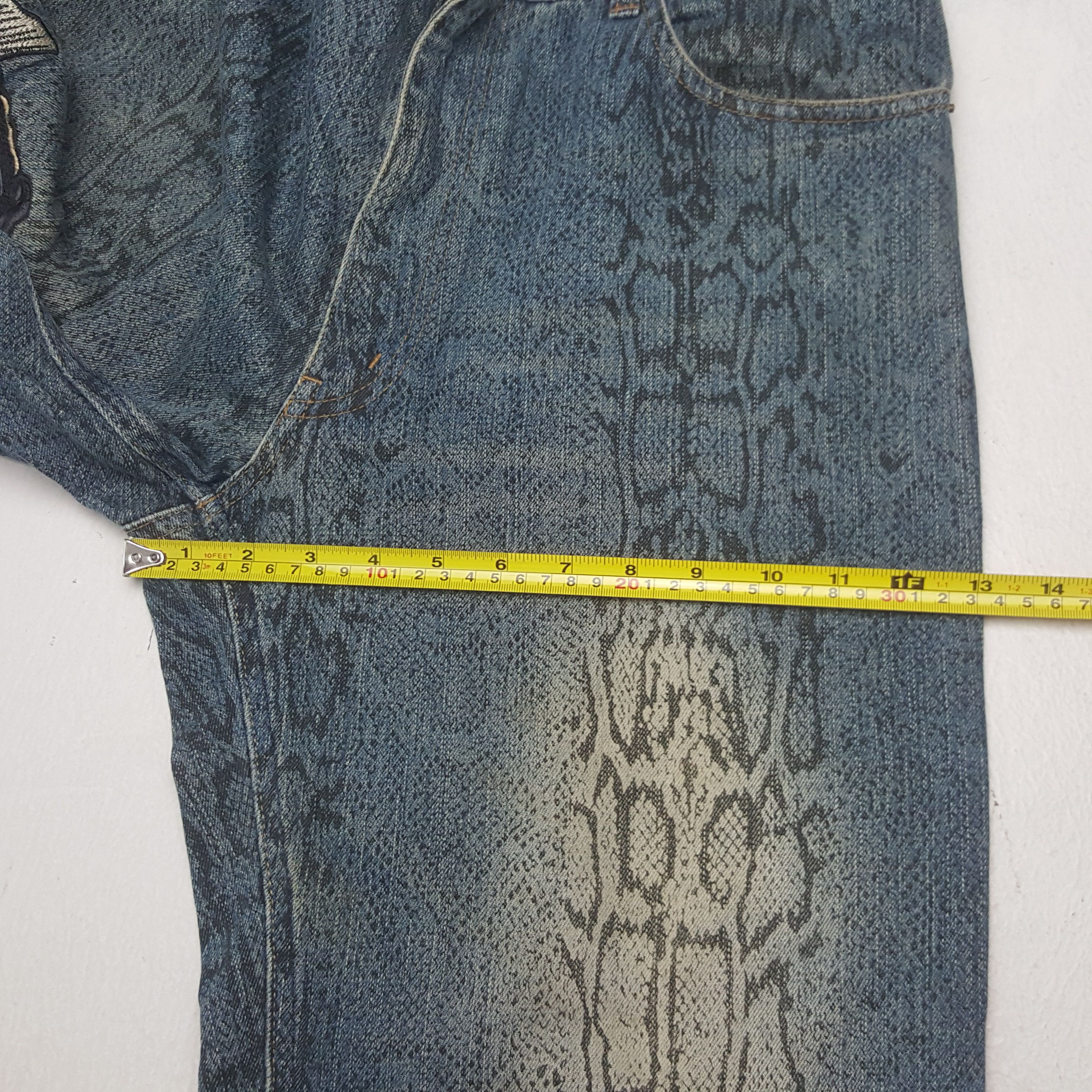 Japanese Brand Vintage Karakumi Tamashi Overprinted Denim Jeans Size US 32 / EU 48 - 9 Thumbnail