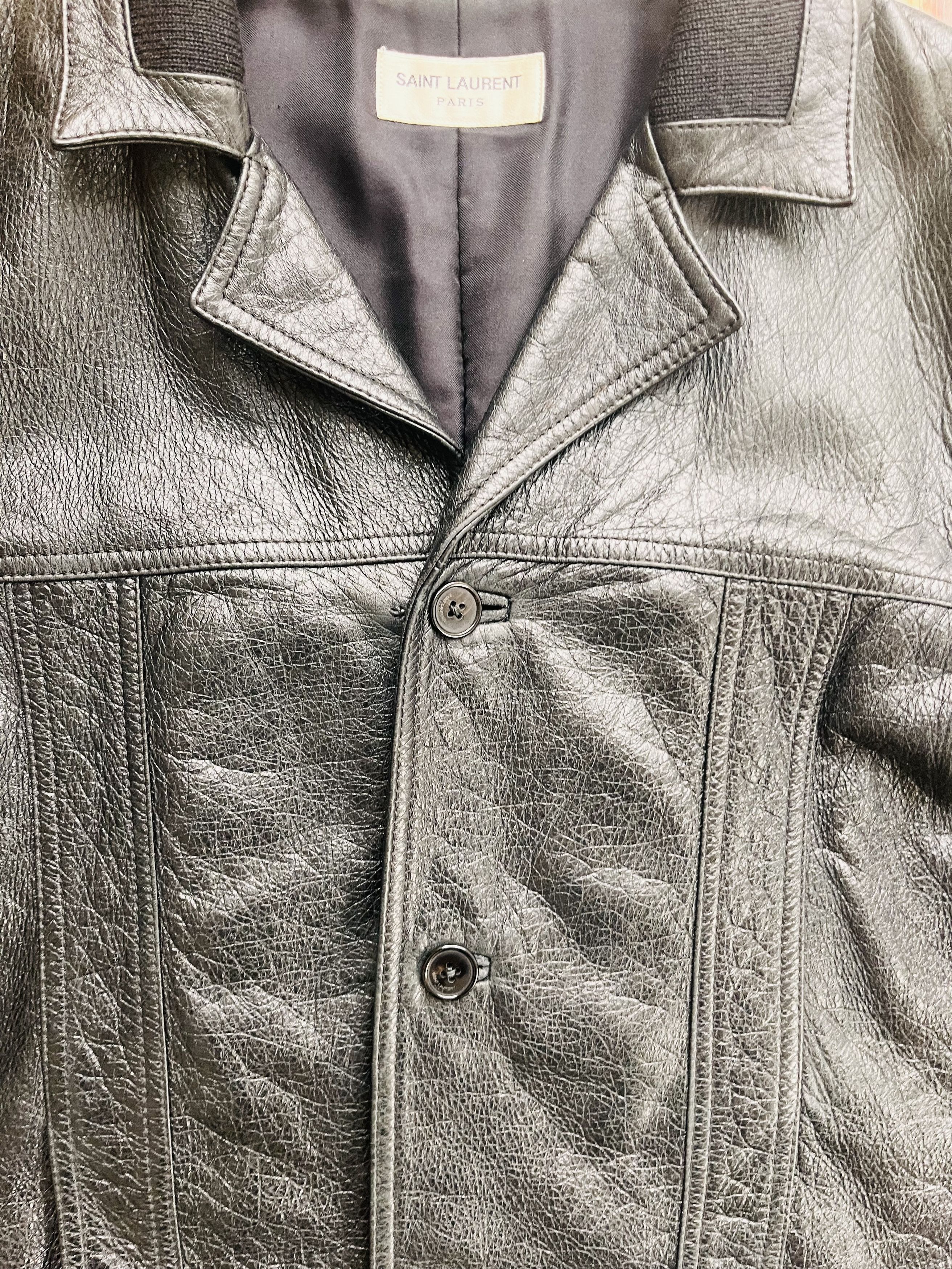 Saint Laurent Paris Hedi Slimane Saint Laurent Trapper leather jacket Size US S / EU 44-46 / 1 - 6 Thumbnail