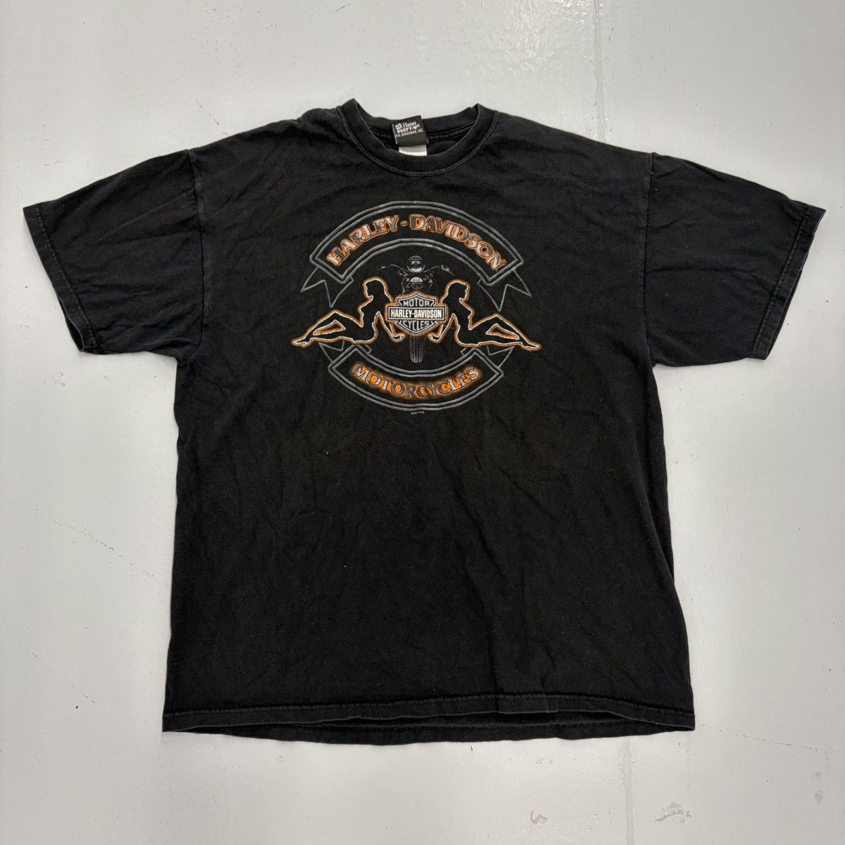 Harley Davidson Vintage Y2k Harley Davidson Black Motorcycle Grunge T-Shirt Size US XL / EU 56 / 4 - 1 Thumbnail