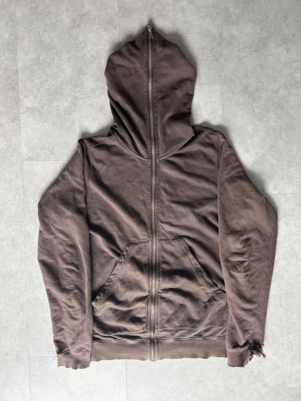 Pre-owned Rick Owens X Rick Owens Drkshdw Trashed Og Fullzip Hoodie