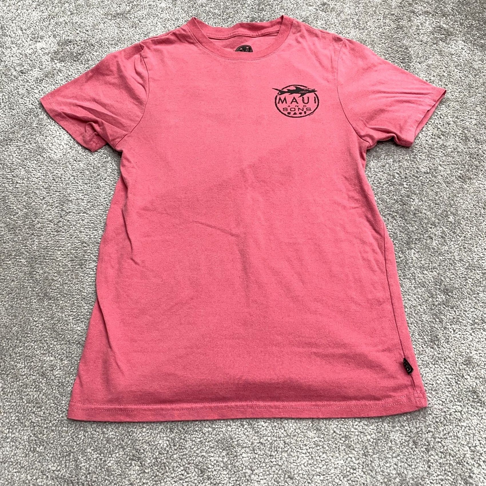 Pinko Maui and Sons T-Shirt Mens Small Pink Crew Neck Short Sleeve Graphic 90s Vintage Tee Size US S / EU 44-46 / 1 - 2 Thumbnail