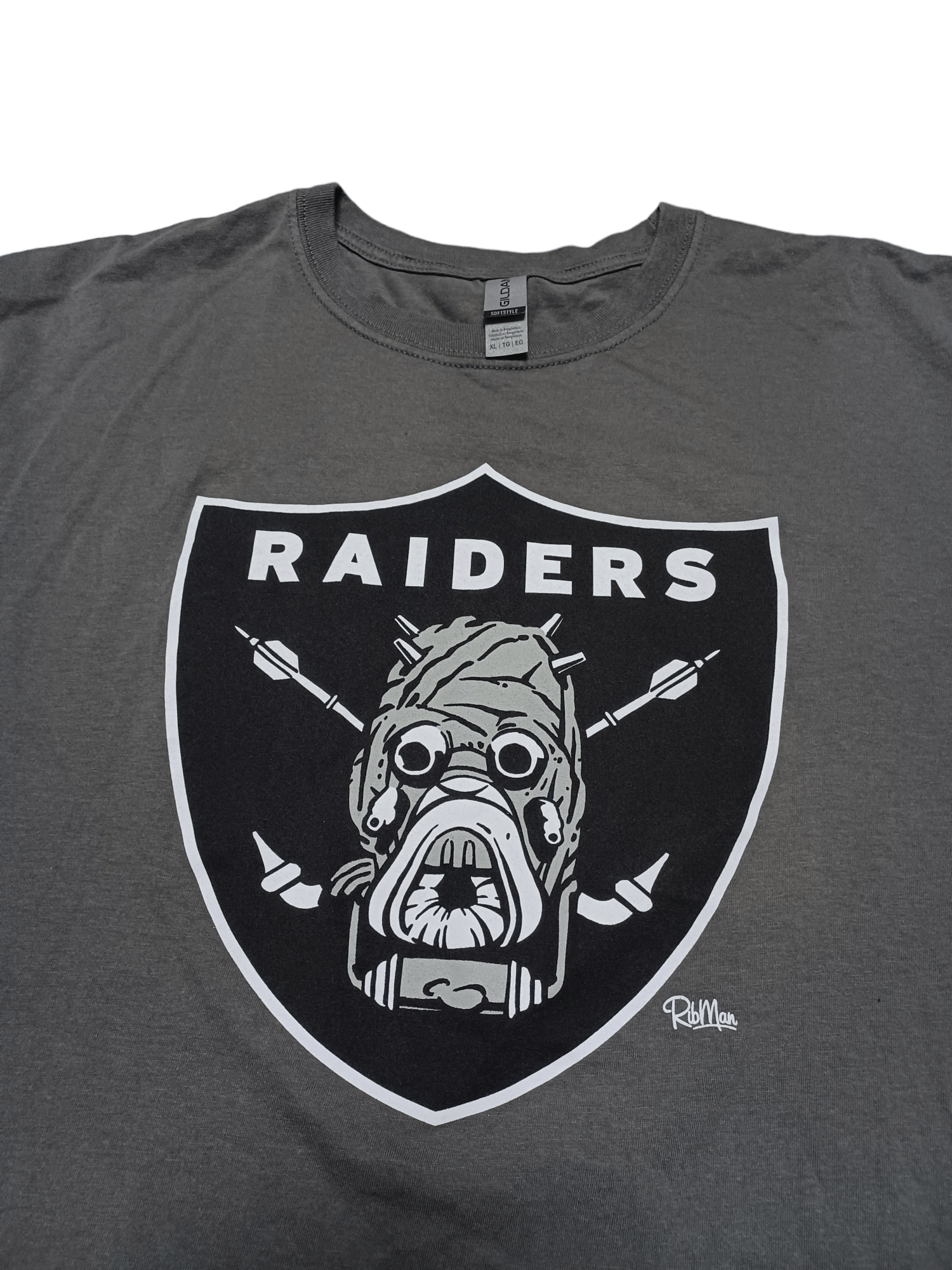 Gildan OAKLAND RAIDERS GILDAN RIBMAN CRAZY BIG PRINT TEE Size US XL / EU 56 / 4 - 3 Thumbnail