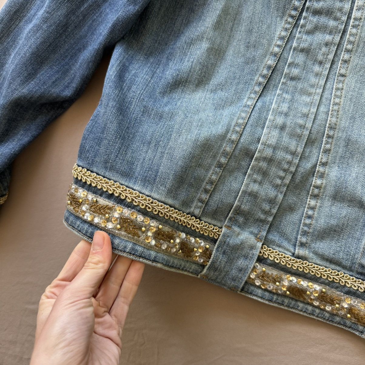 I.N.C Vintage INC International Concepts Embellished Denim Jacket Size XXL / US 16-18 / IT 52-54 - 7 Thumbnail