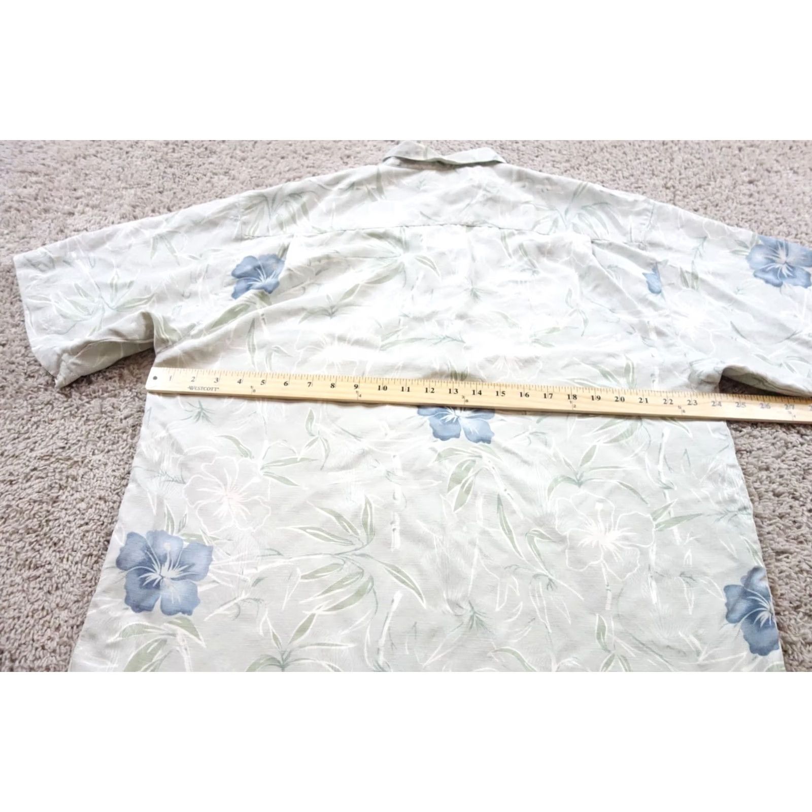 Tommy Bahama Tommy Bahama Shirt Mens Large Green Silk Hawaiian Floral Button Up Aloha Camp Size US L / EU 52-54 / 3 - 6 Thumbnail