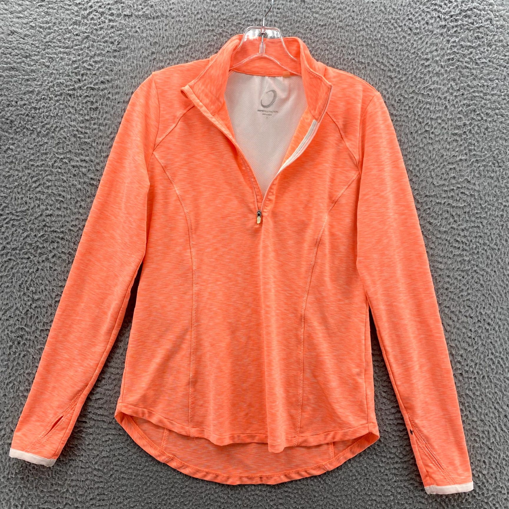 Vintage Zero Restriction 1/4 Zip Sweatshirt Women Small Orange Pullover Athleisure Sport Shirt Size S / US 4 / IT 40 - 5 Thumbnail