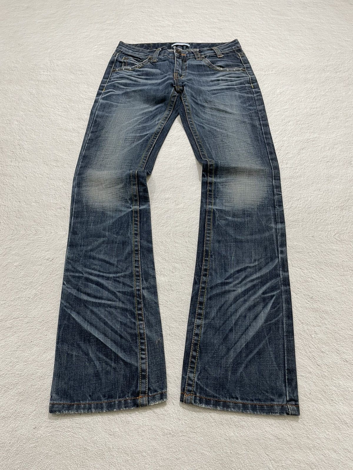 If Six Was Nine 2000s TB2 Rare Fading Denim Y2K Size 28" / US 6 / IT 42 - 1 Thumbnail