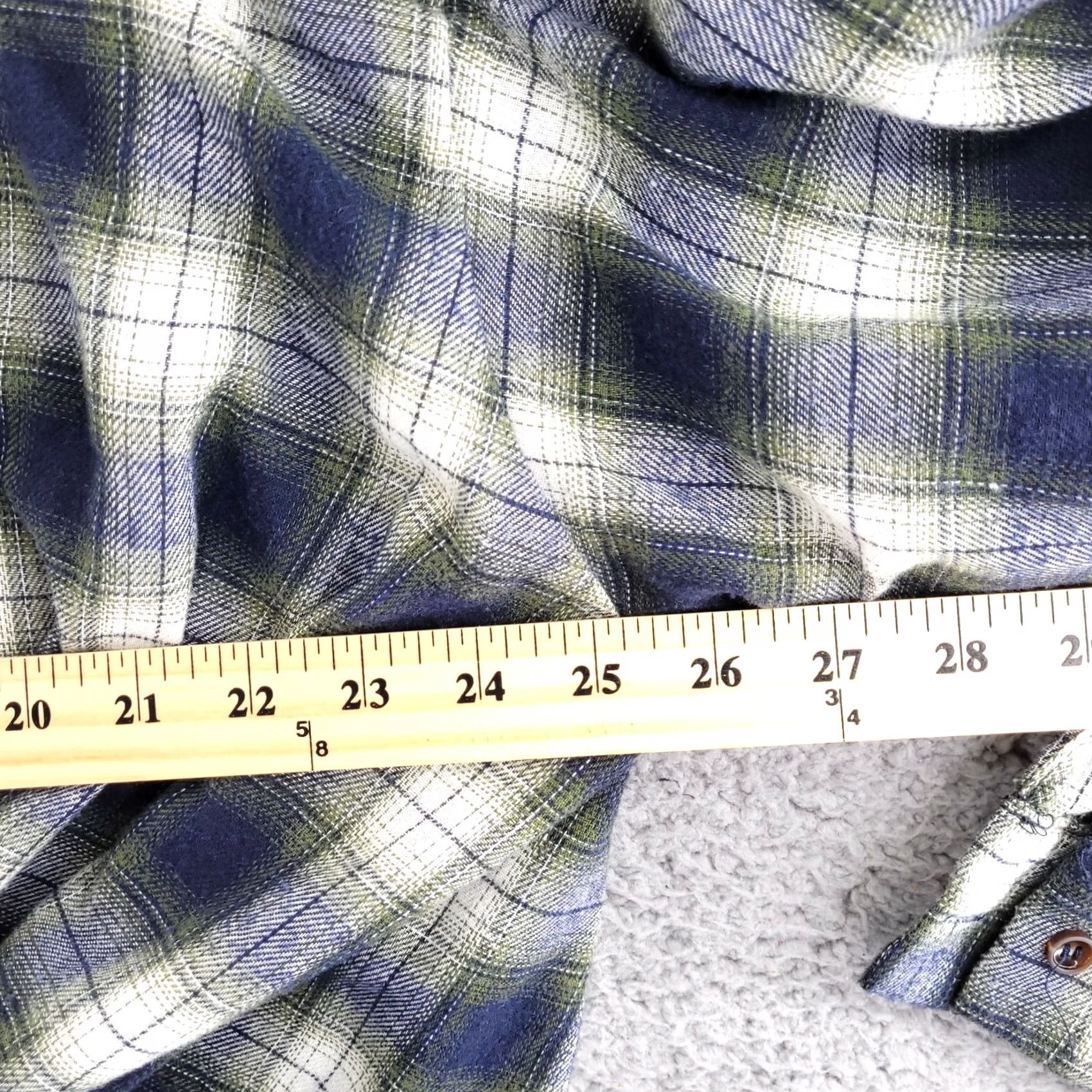Shein SheIn Flannel Button-Up Shirt Womens Medium Green Plaid Tie Front Collared Long Sleeve Shirt Size M / US 6-8 / IT 42-44 - 6 Thumbnail