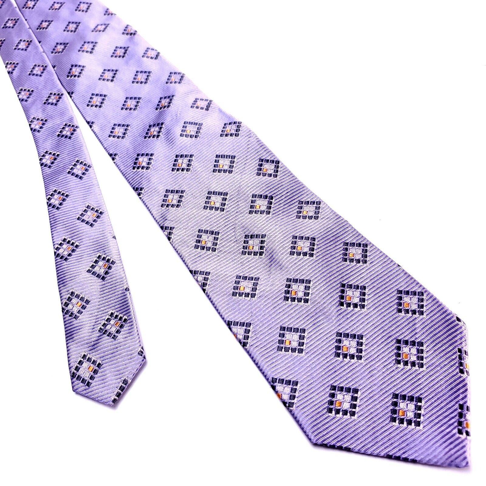Paul Fredrick Paul Fredrick Purple Silk Tie Woven Geometric Size ONE SIZE - 1 Thumbnail