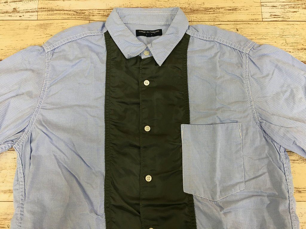 Comme des Garcons Homme Shirt Front Switch Long Sleeve Blue Size US L / EU 52-54 / 3 - 3 Thumbnail