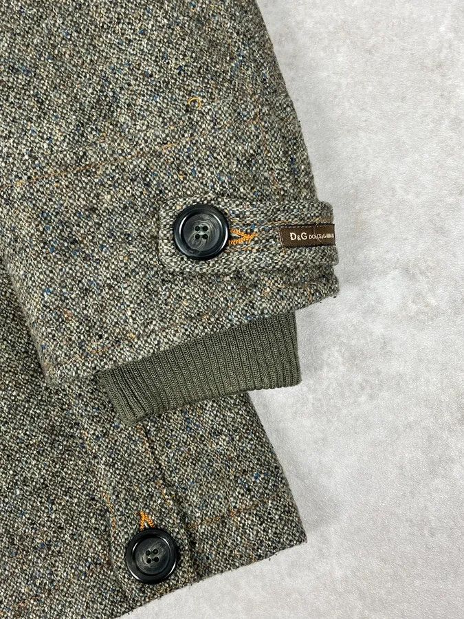 Dolce & Gabbana 2000s Dolce & Gabbana Fur Collar Grey Wool Imperial Jacket Size US M / EU 48-50 / 2 - 9 Thumbnail