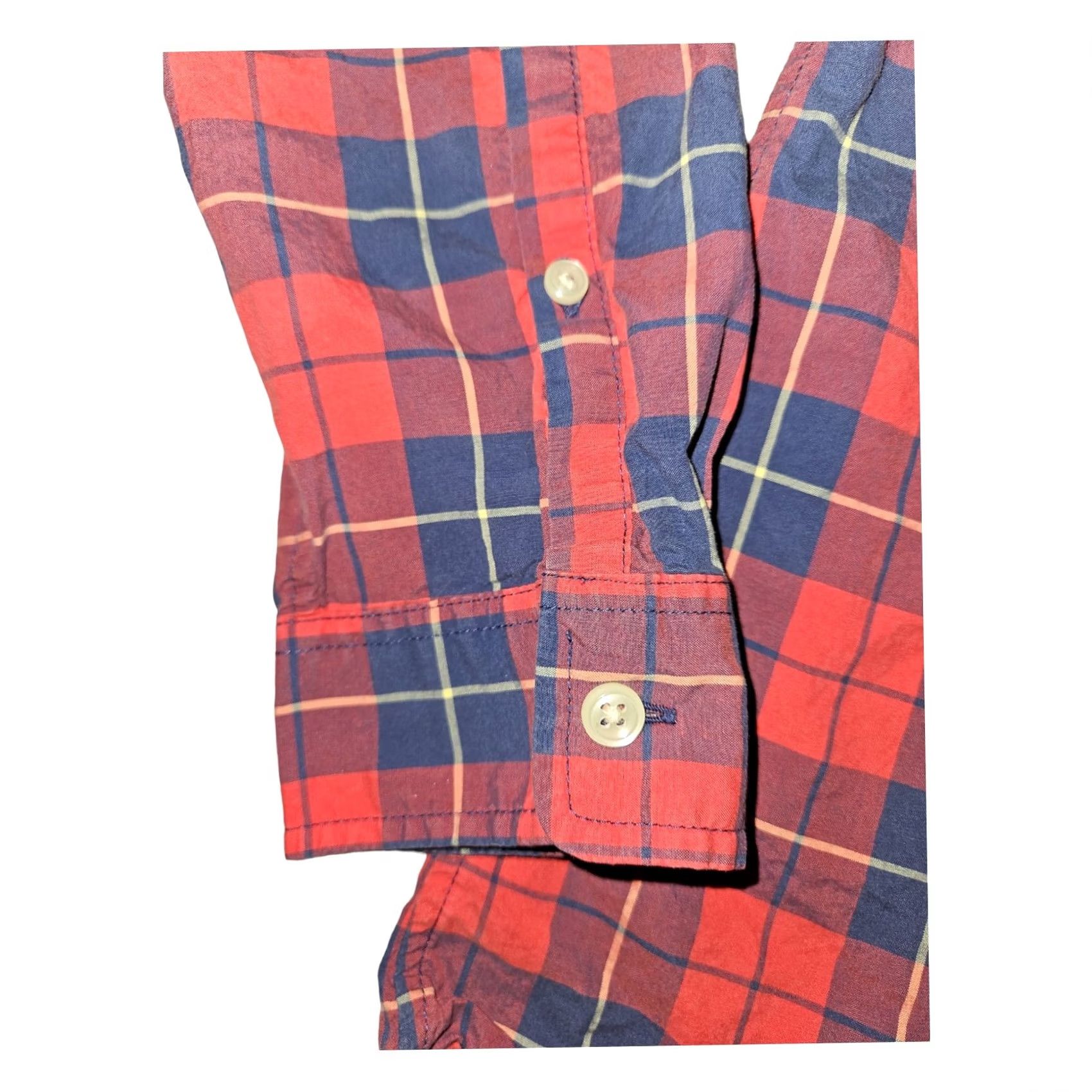 Vintage VINTAGE L.L. Bean Shirt Long Sleeve Women's Medium Red Plaid Cotton Shirt Womens M Red 20 in Chest 26 in Shoulder to Hem Mens? Size M / US 6-8 / IT 42-44 - 7 Thumbnail